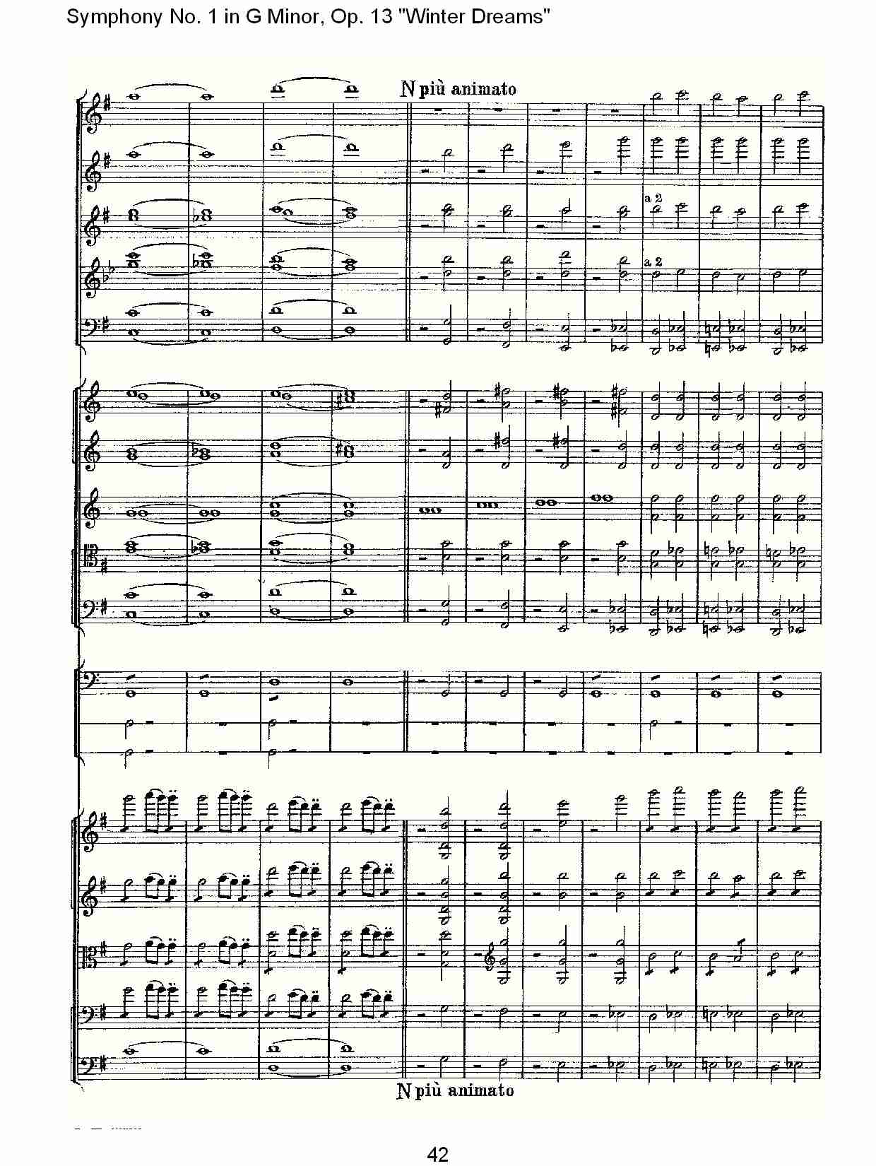 G小调第一交响曲,Op.13冬天的梦幻第四乐章（九）总谱（图3）