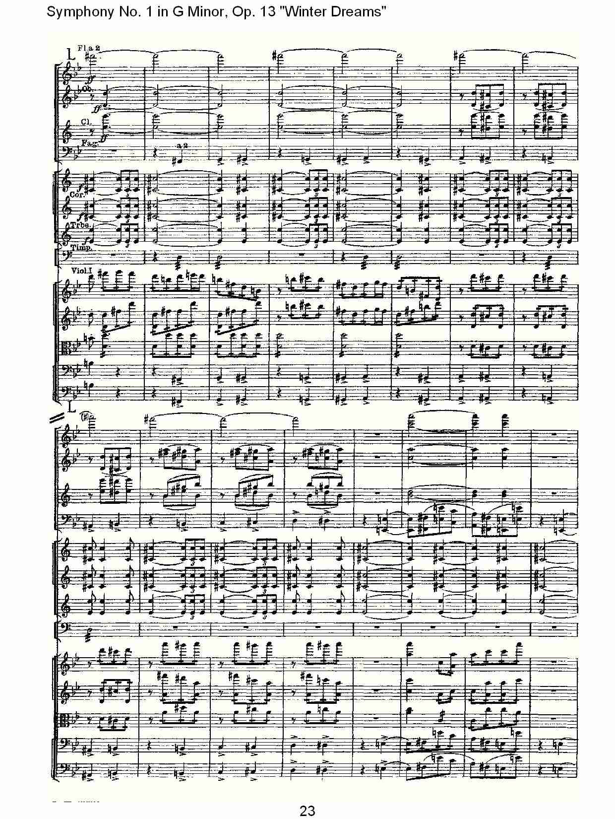 G小调第一交响曲,Op.13冬天的梦幻第一乐章（五）总谱（图3）
