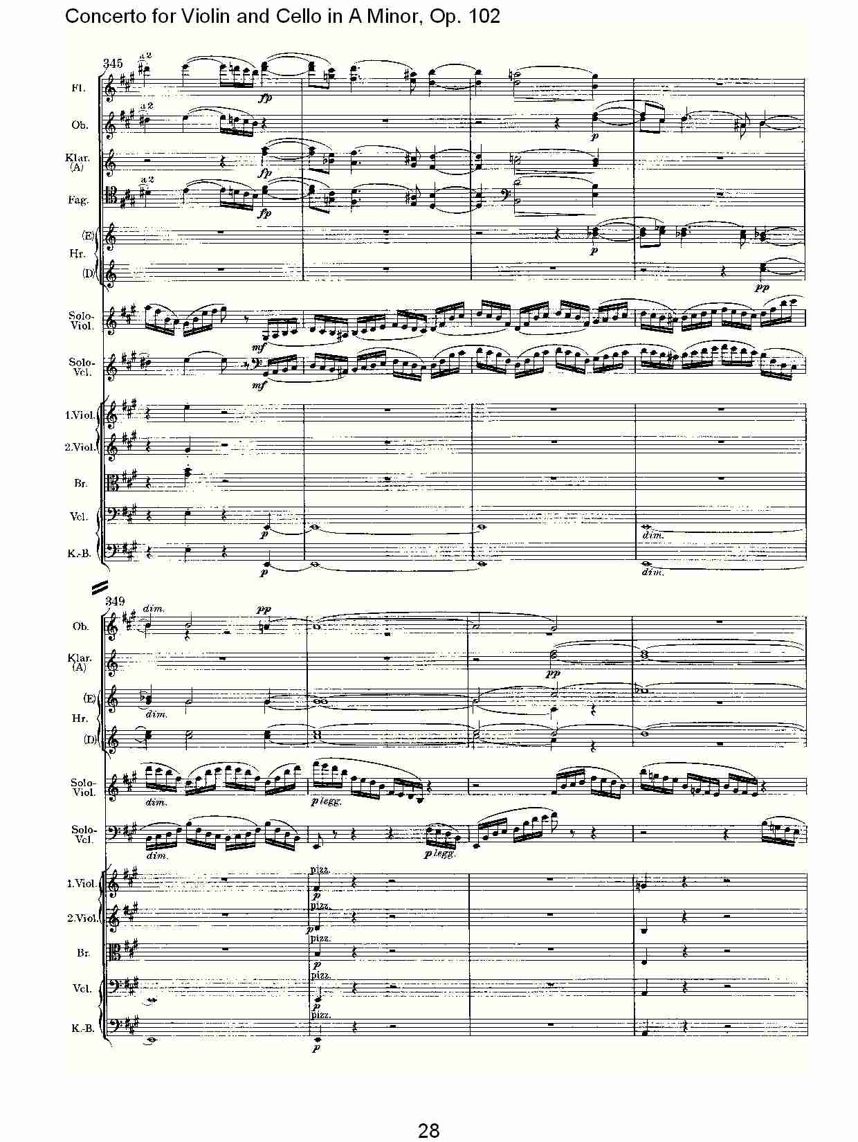 A小调小提琴与大提琴协奏曲, Op.102第一乐章（六）总谱（图3）