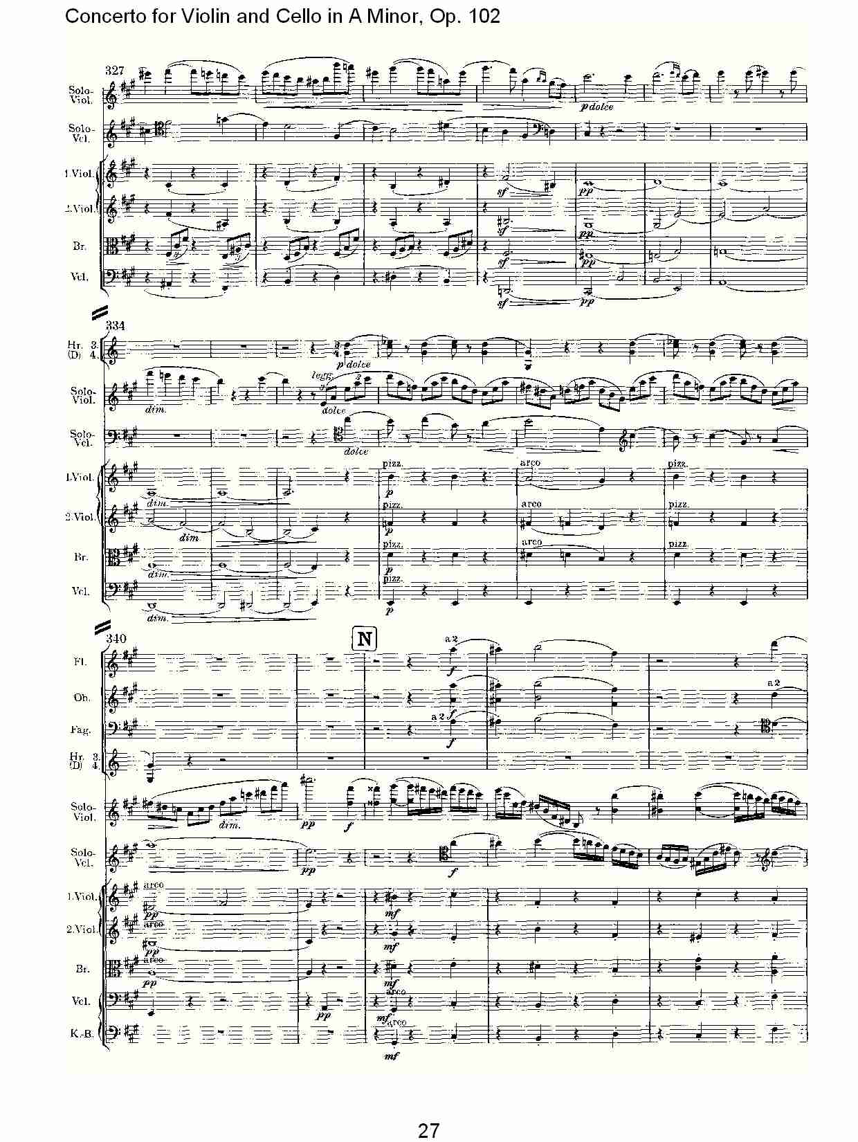 A小调小提琴与大提琴协奏曲, Op.102第一乐章（六）总谱（图2）