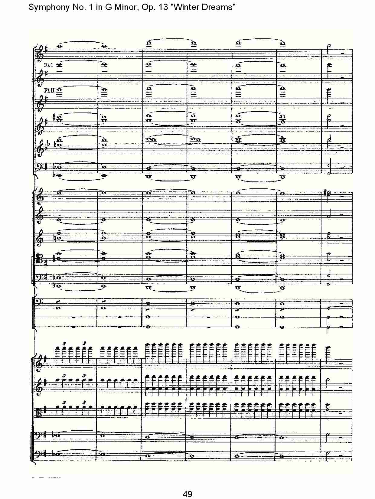 G小调第一交响曲,Op.13冬天的梦幻第四乐章（十）总谱（图4）