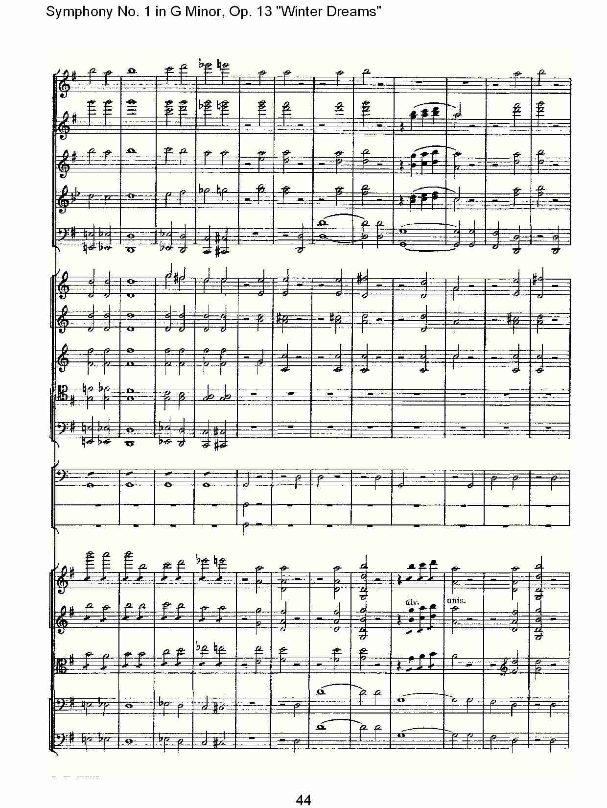 G小调第一交响曲,Op.13冬天的梦幻第四乐章（九）总谱（图5）