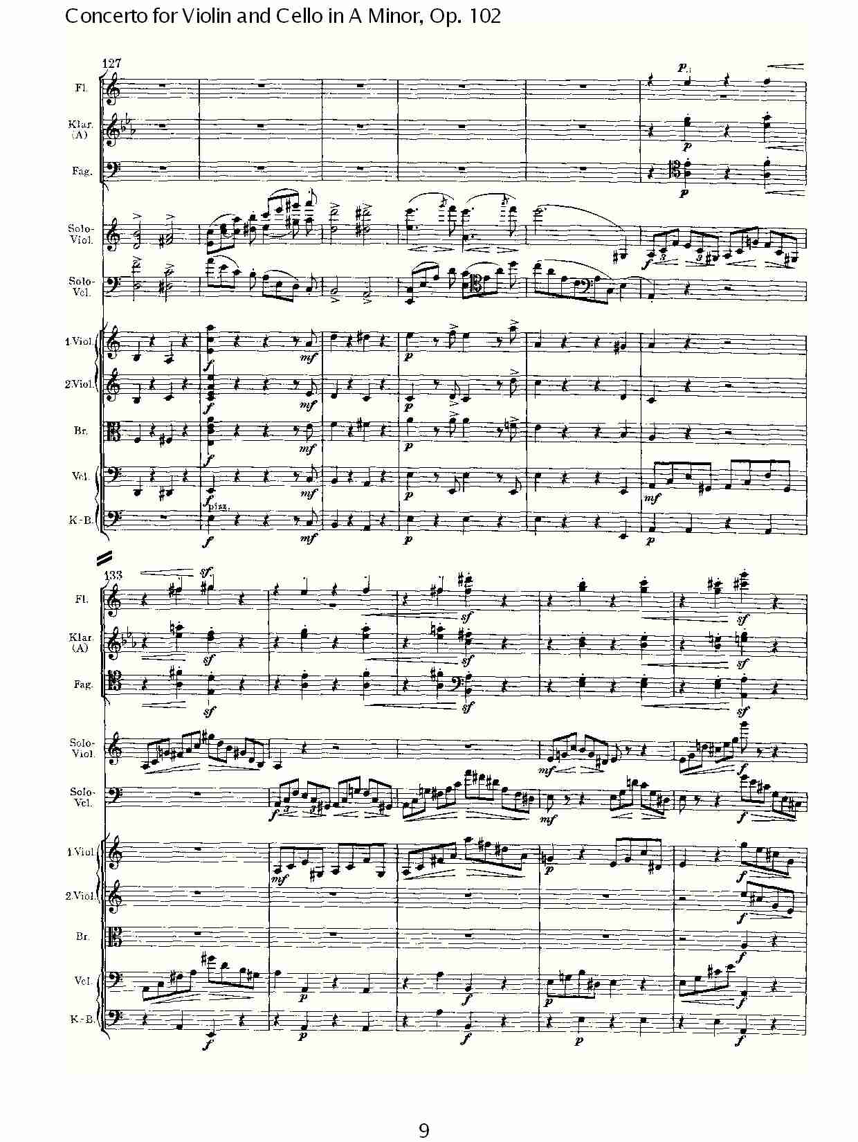 A小调小提琴与大提琴协奏曲, Op.102第一乐章（二）总谱（图4）