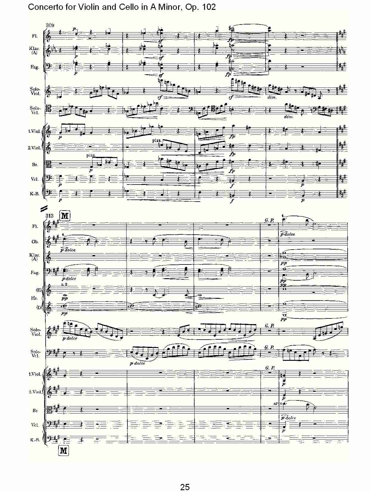 A小调小提琴与大提琴协奏曲, Op.102第一乐章（五）总谱（图5）