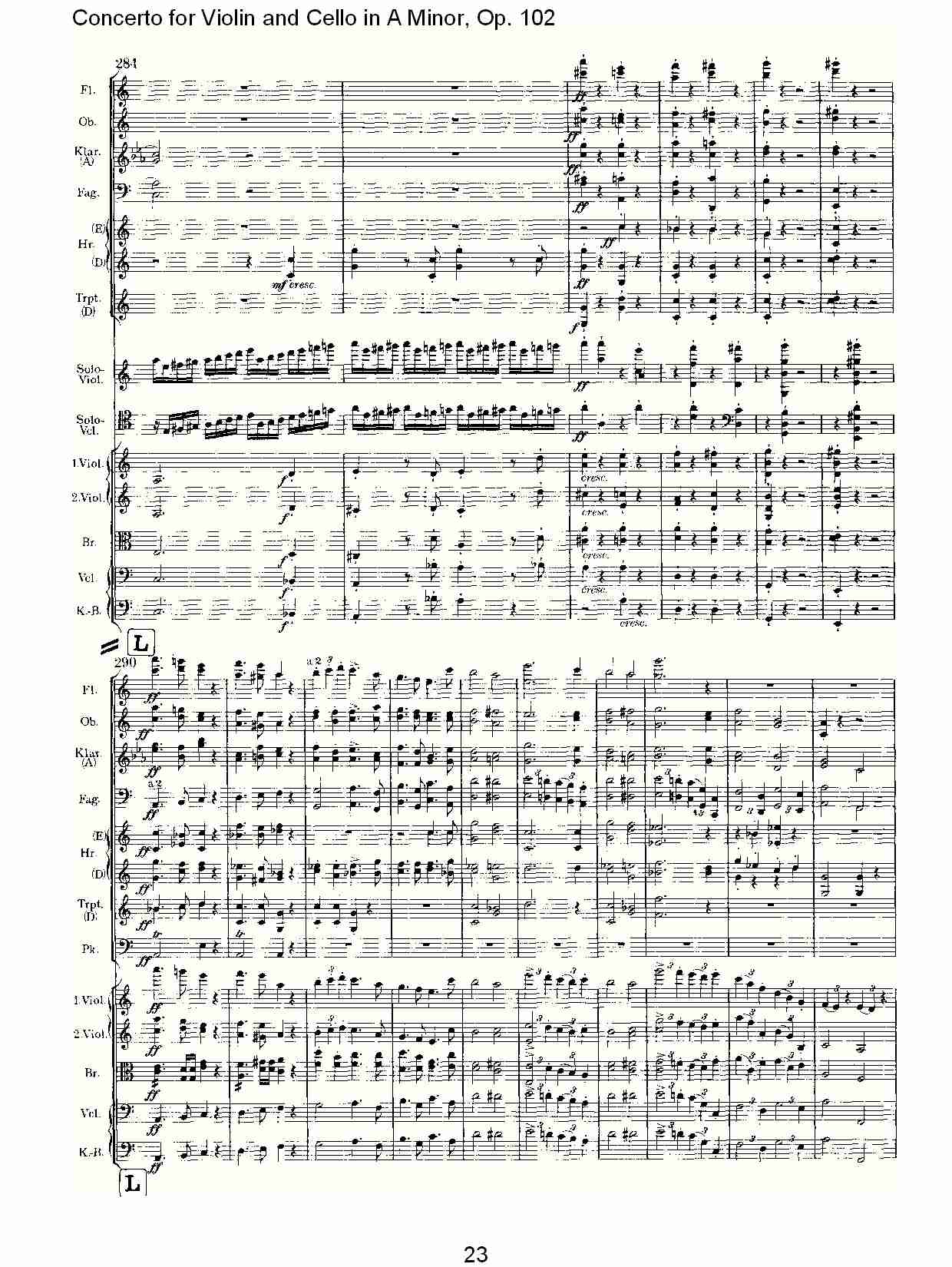 A小调小提琴与大提琴协奏曲, Op.102第一乐章（五）总谱（图3）