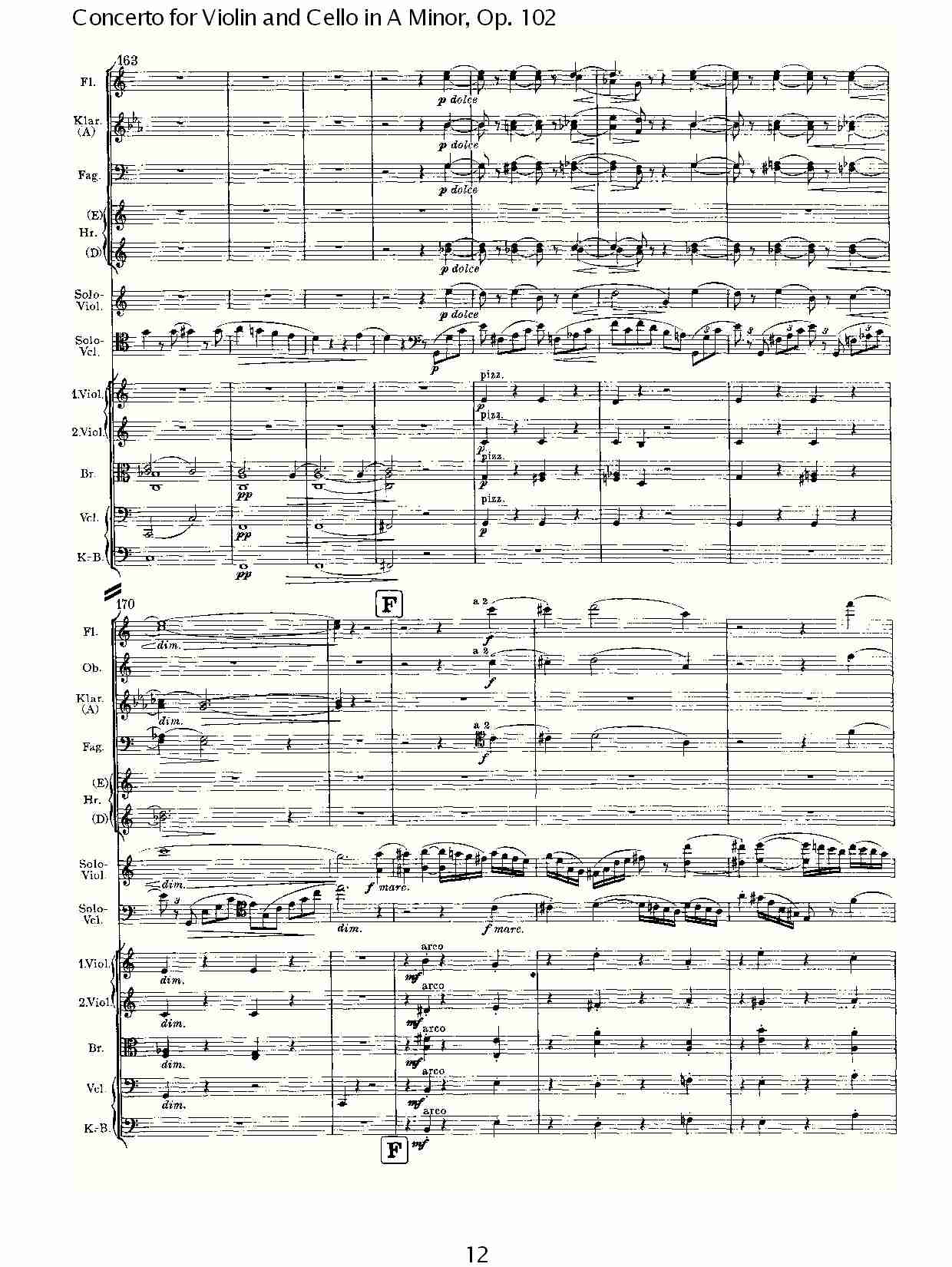 A小调小提琴与大提琴协奏曲, Op.102第一乐章（三）总谱（图2）
