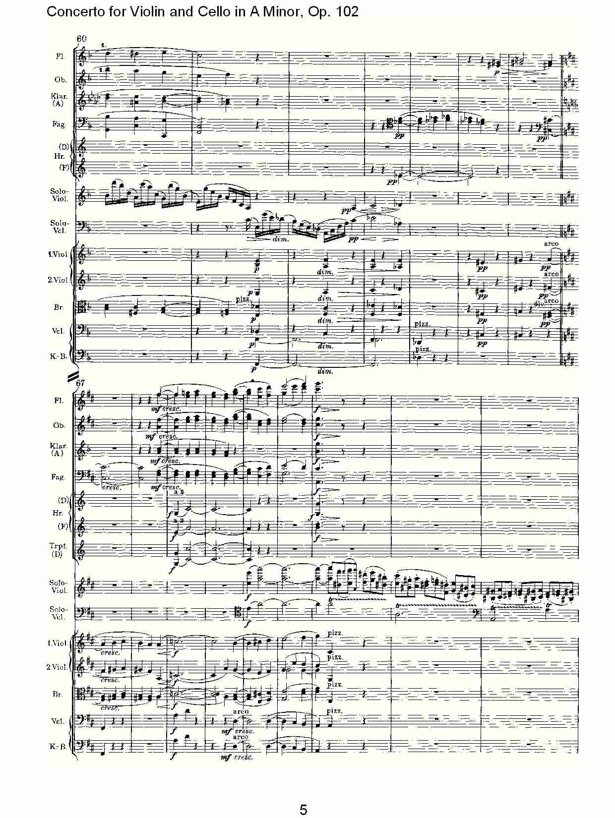 A小调小提琴与大提琴协奏曲, Op.102第二乐章（一）总谱（图5）