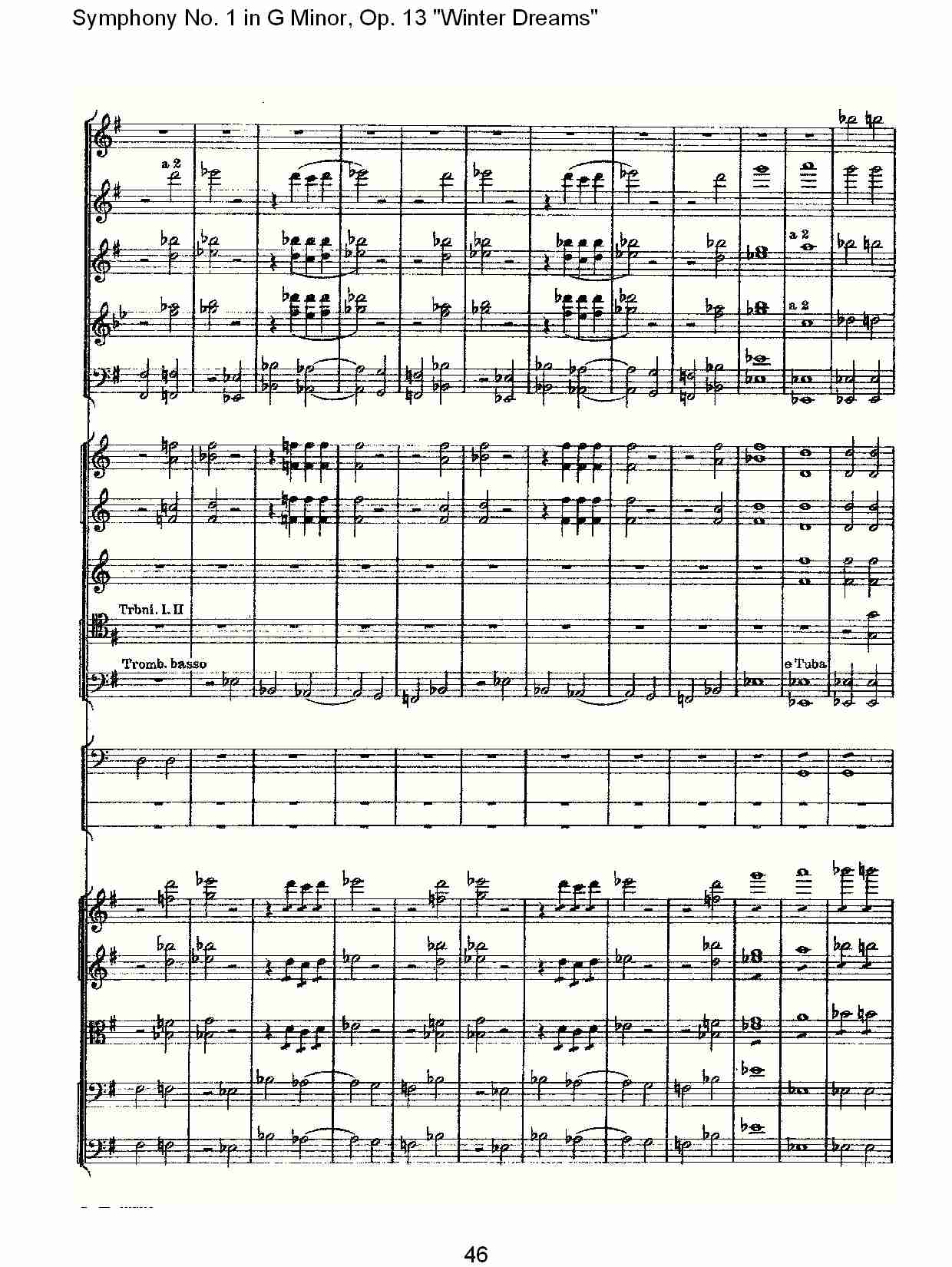 G小调第一交响曲,Op.13冬天的梦幻第四乐章（十）总谱（图1）