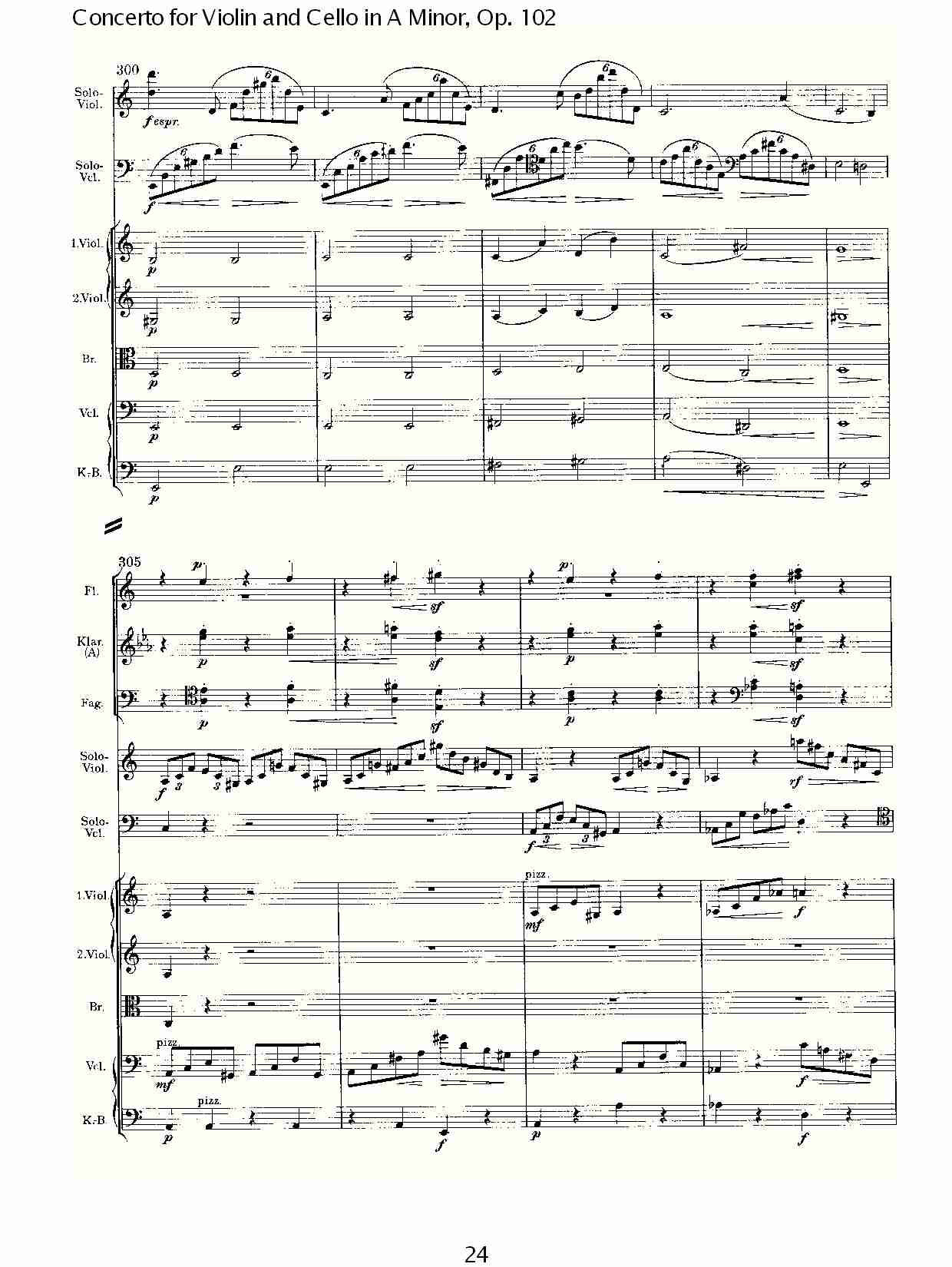 A小调小提琴与大提琴协奏曲, Op.102第一乐章（五）总谱（图4）
