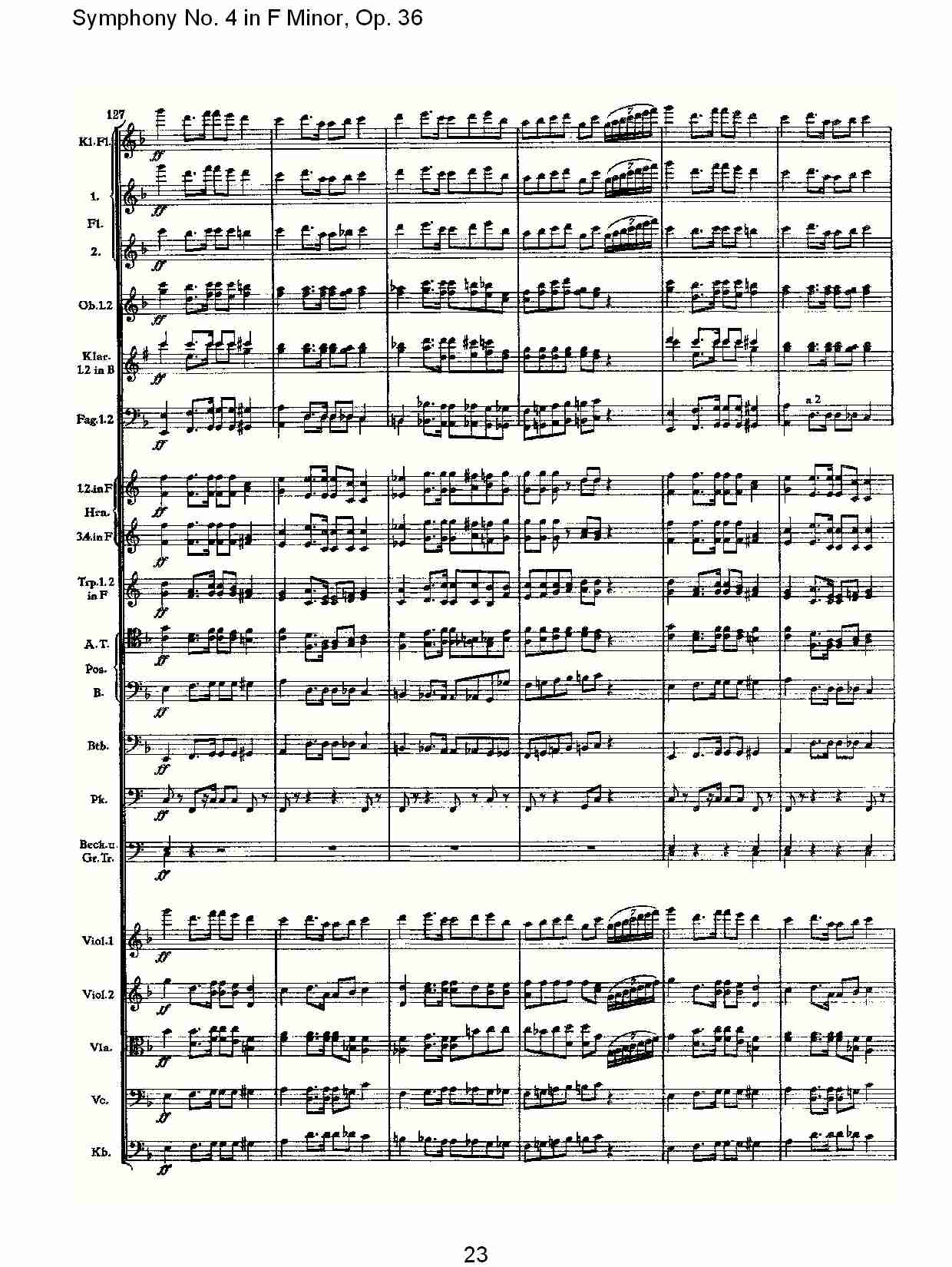 F小调第四交响曲,  Op. 36 第四乐章（五）总谱（图3）