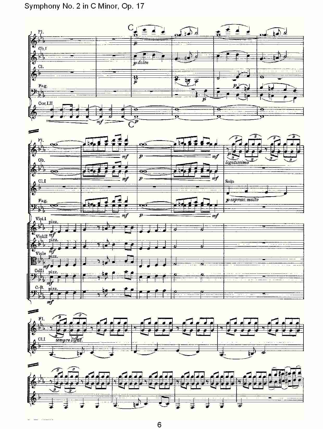 C小调第二交响曲, Op.17第二乐章（二）总谱（图1）