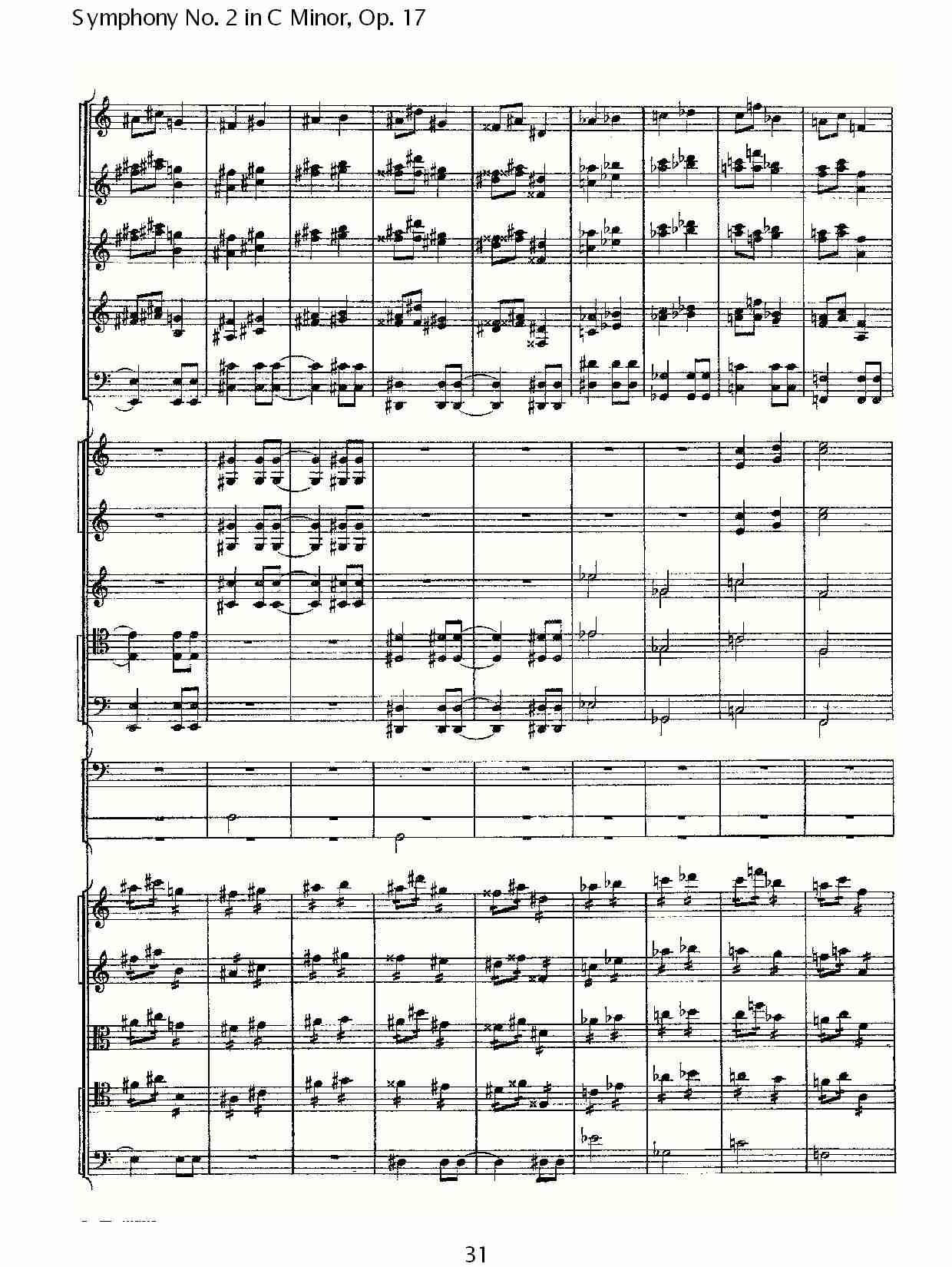 C小调第二交响曲, Op.17第四乐章（七）总谱（图1）
