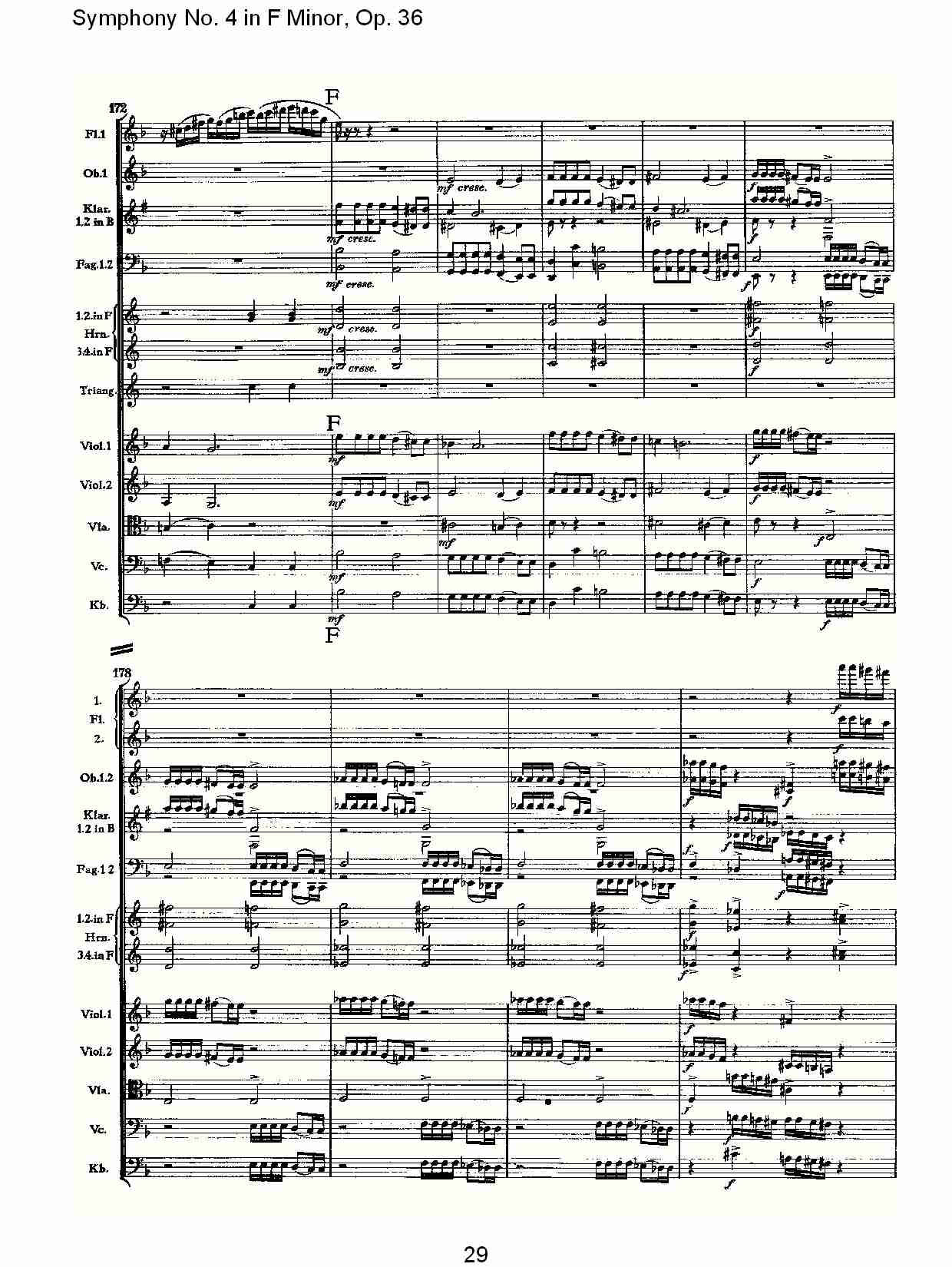F小调第四交响曲,  Op. 36 第四乐章（六）总谱（图4）