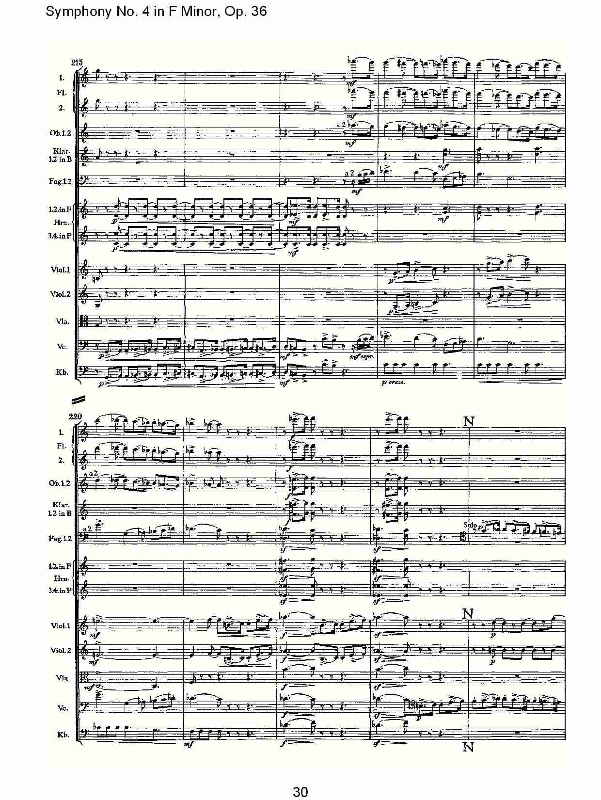 F小调第四交响曲,  Op. 36 第一乐章（六）总谱（图5）
