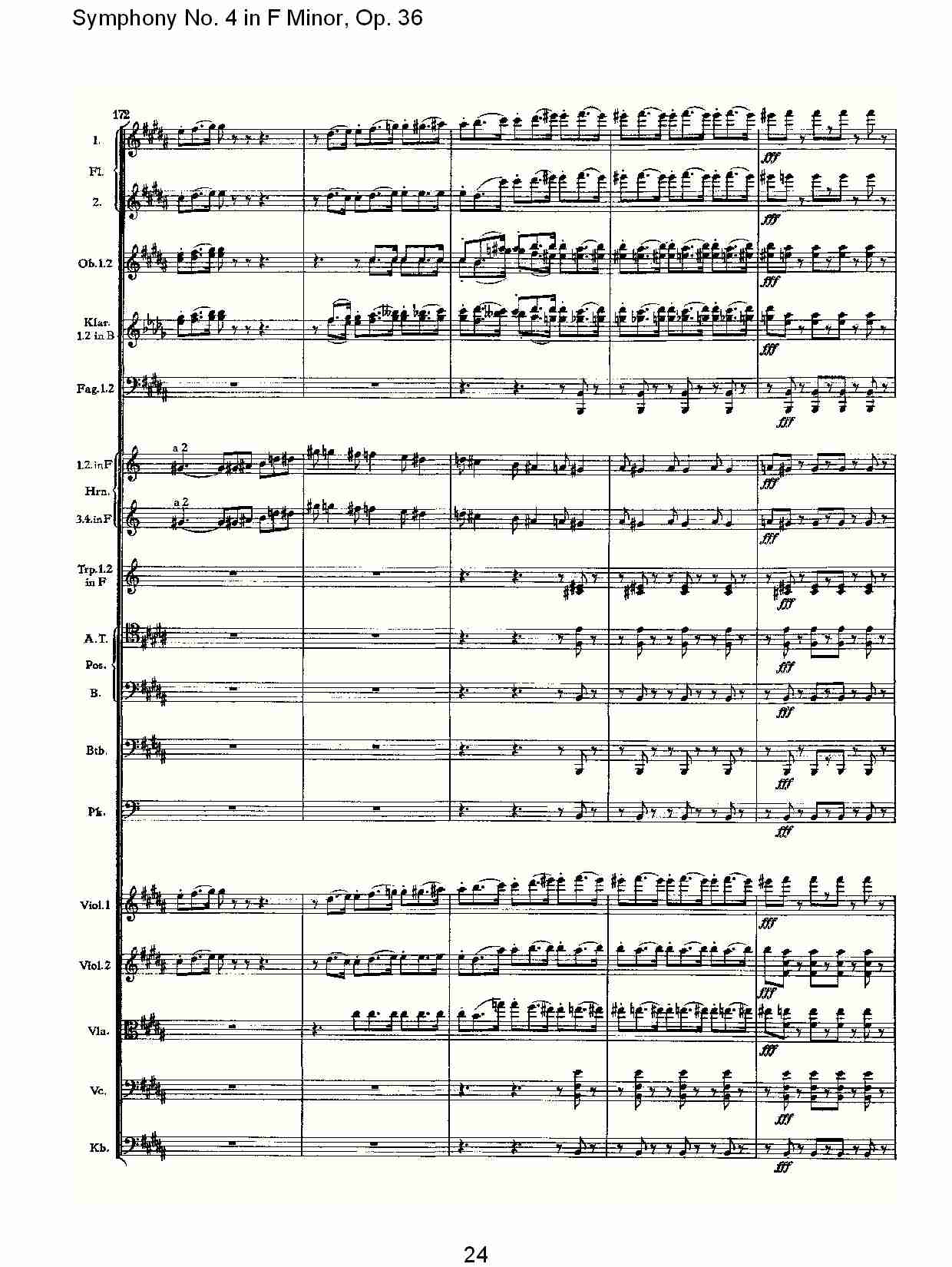 F小调第四交响曲,  Op. 36 第一乐章（五）总谱（图4）