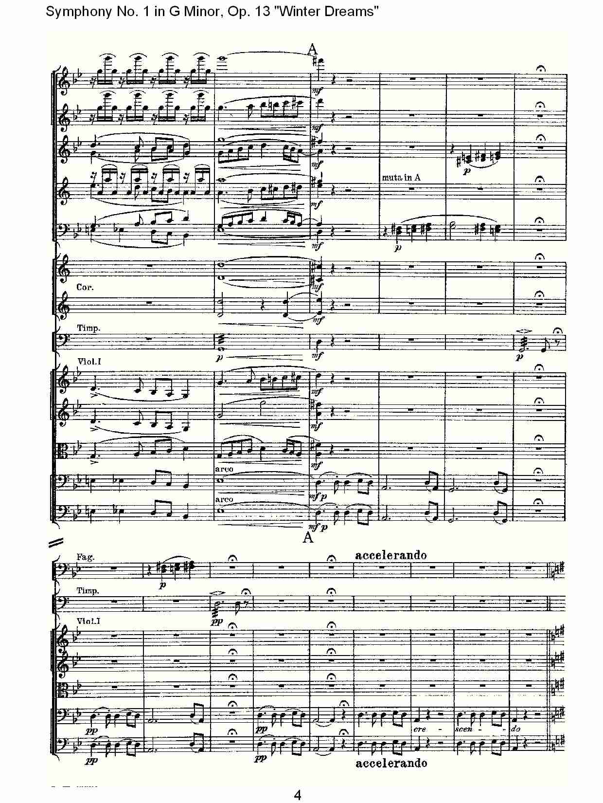 G小调第一交响曲,Op.13冬天的梦幻第四乐章（一）总谱（图4）