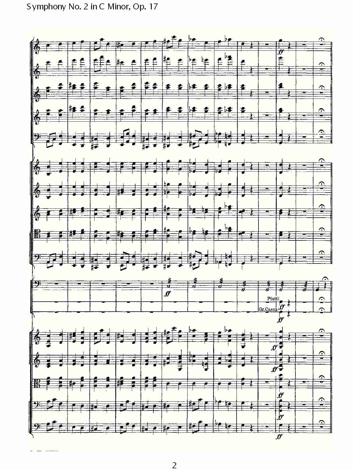 C小调第二交响曲, Op.17第四乐章（一）总谱（图2）