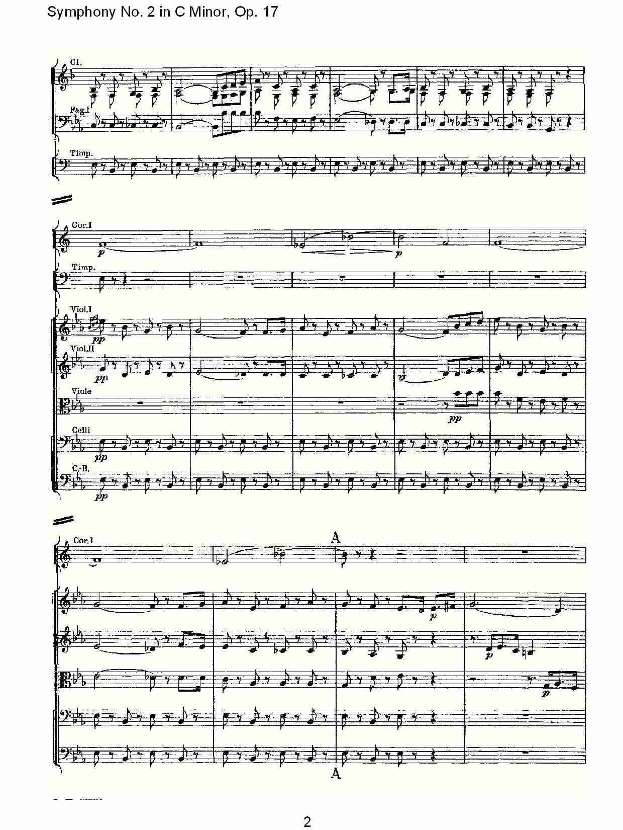 C小调第二交响曲, Op.17第二乐章（一）总谱（图2）