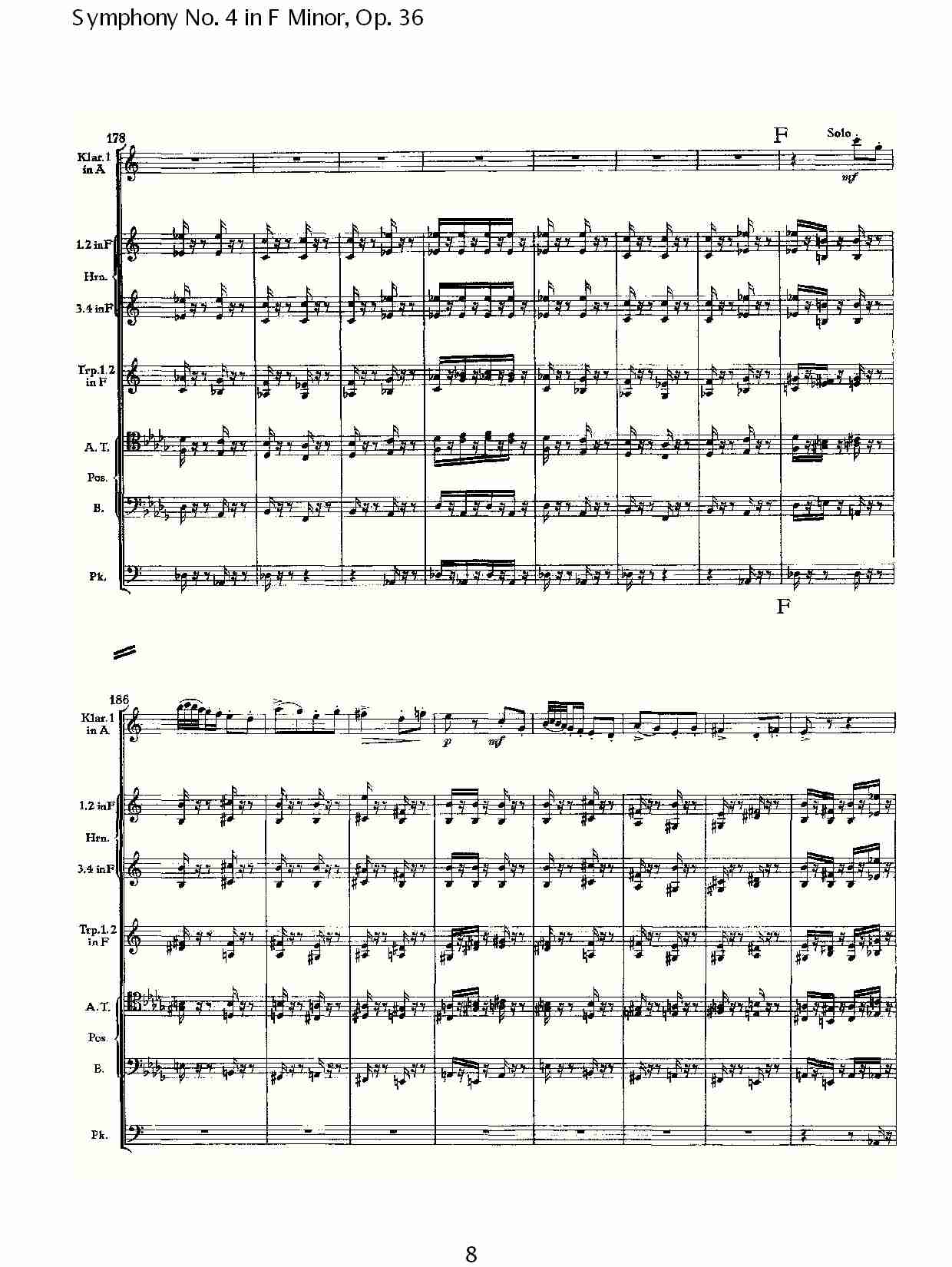 F小调第四交响曲,  Op. 36 第三乐章（二）总谱（图3）