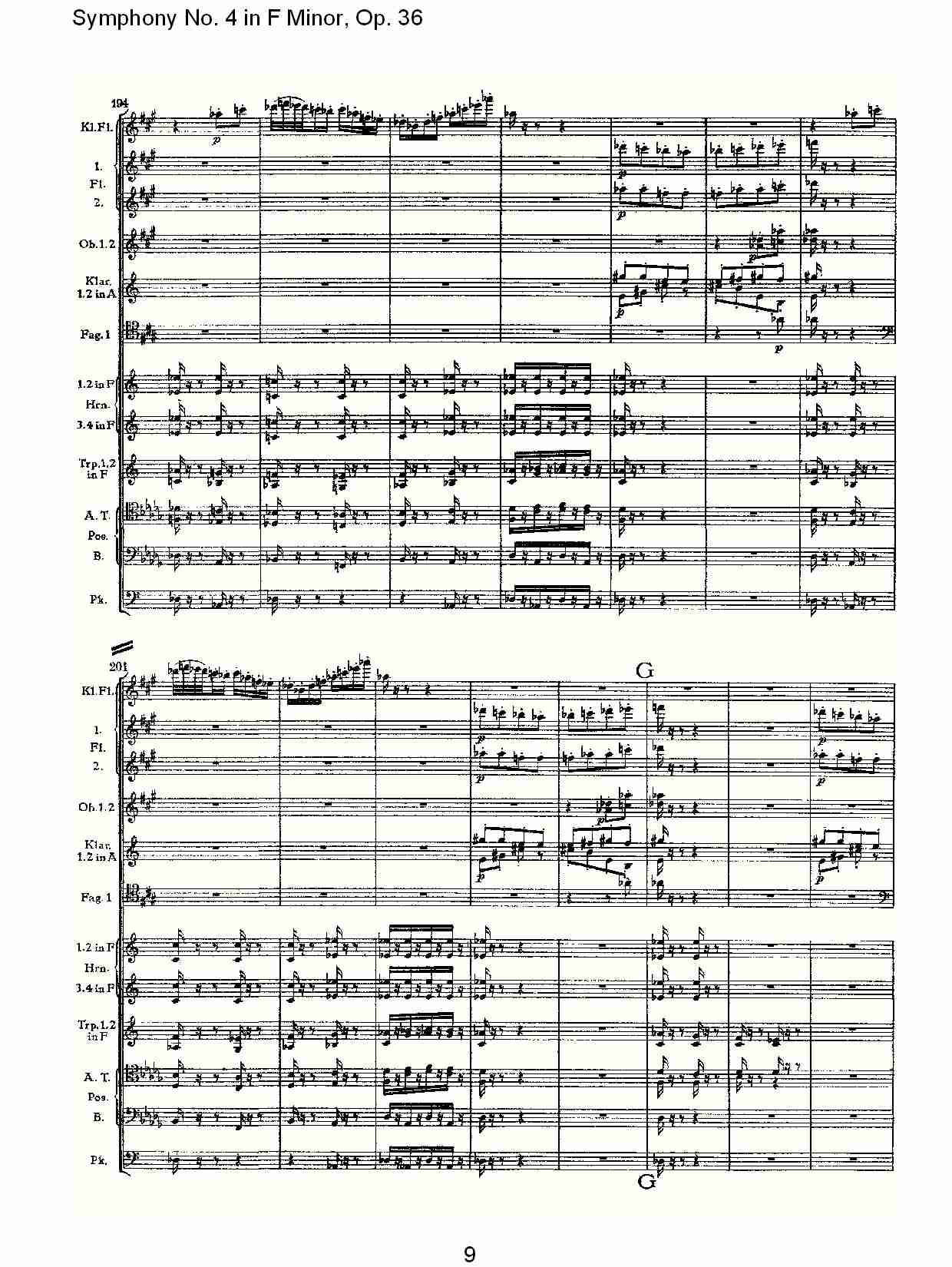 F小调第四交响曲,  Op. 36 第三乐章（二）总谱（图4）
