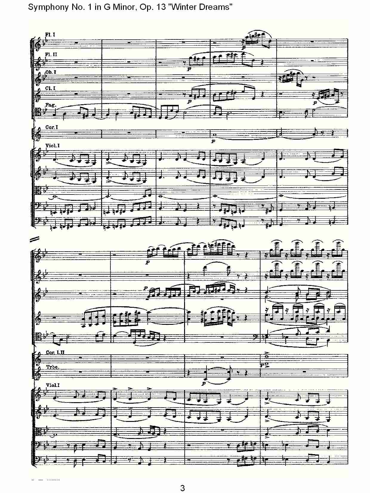 G小调第一交响曲,Op.13冬天的梦幻第四乐章（一）总谱（图3）