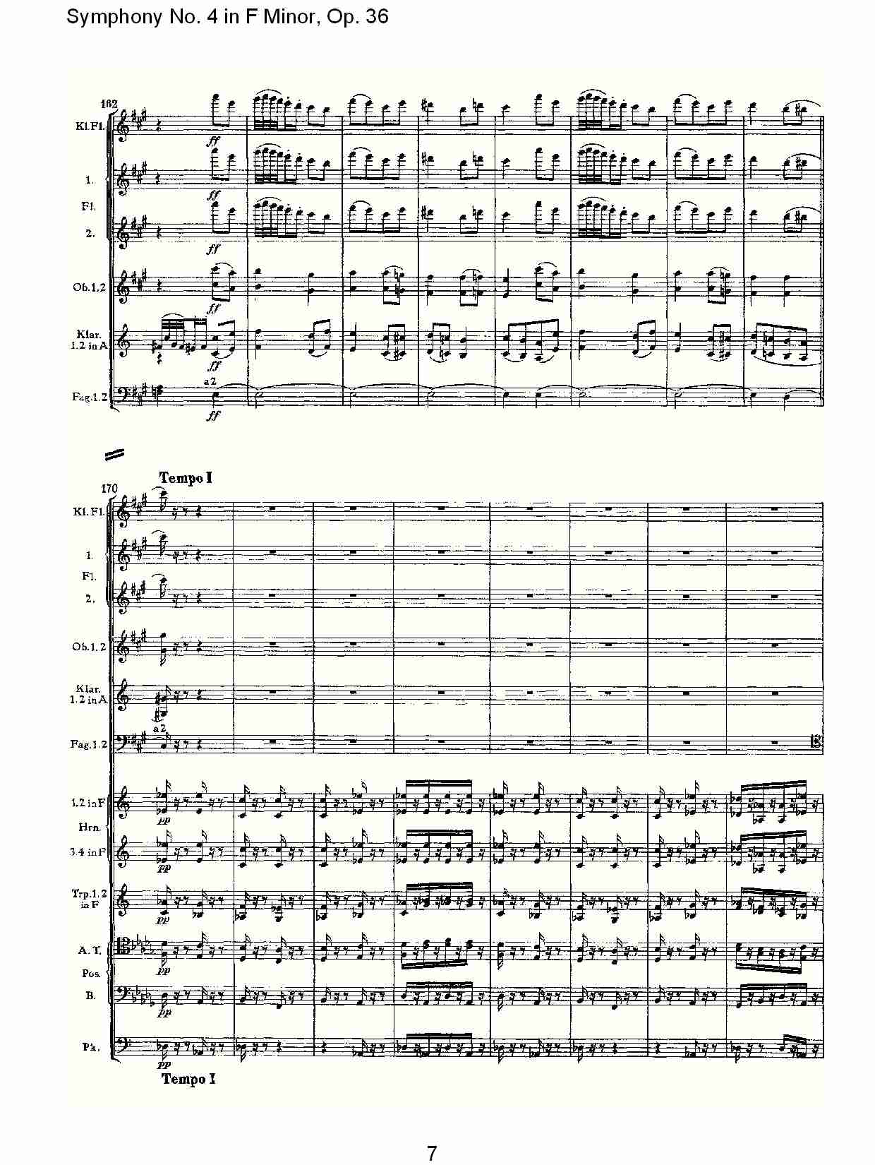 F小调第四交响曲,  Op. 36 第三乐章（二）总谱（图2）