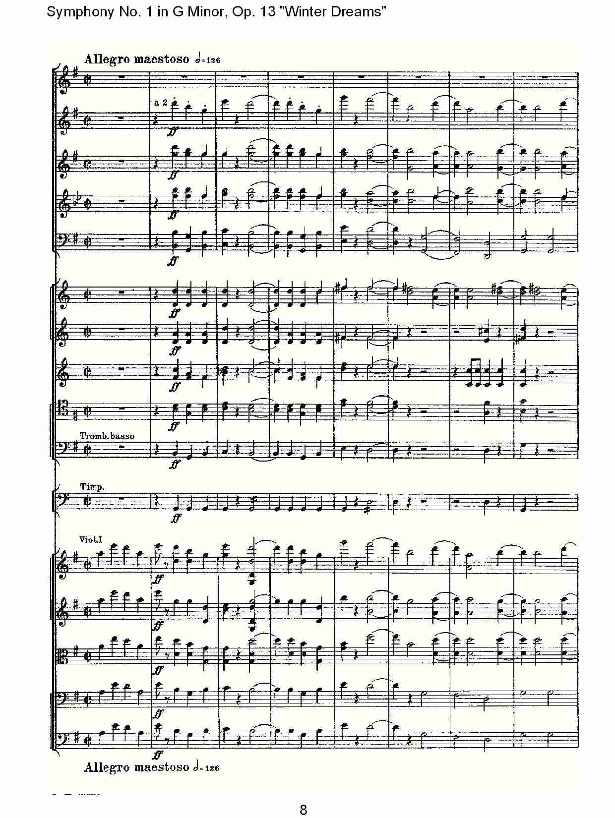 G小调第一交响曲,Op.13冬天的梦幻第四乐章（二）总谱（图3）