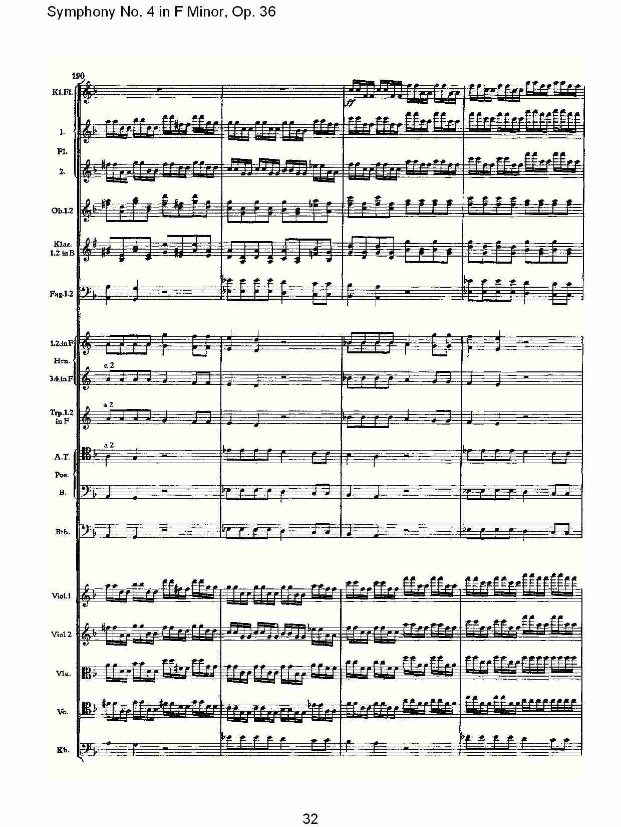 F小调第四交响曲,  Op. 36 第四乐章（七）总谱（图2）