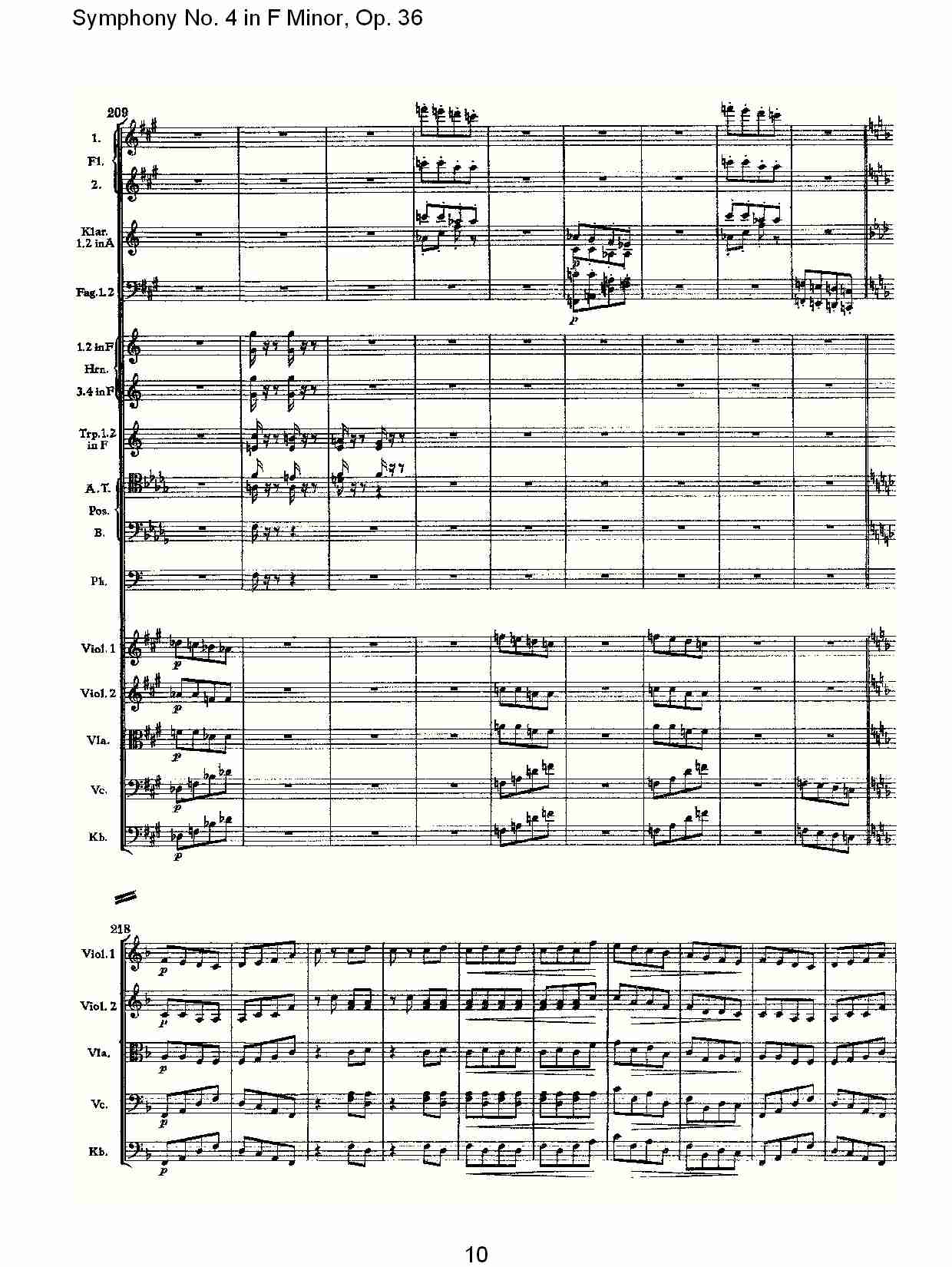 F小调第四交响曲,  Op. 36 第三乐章（二）总谱（图5）