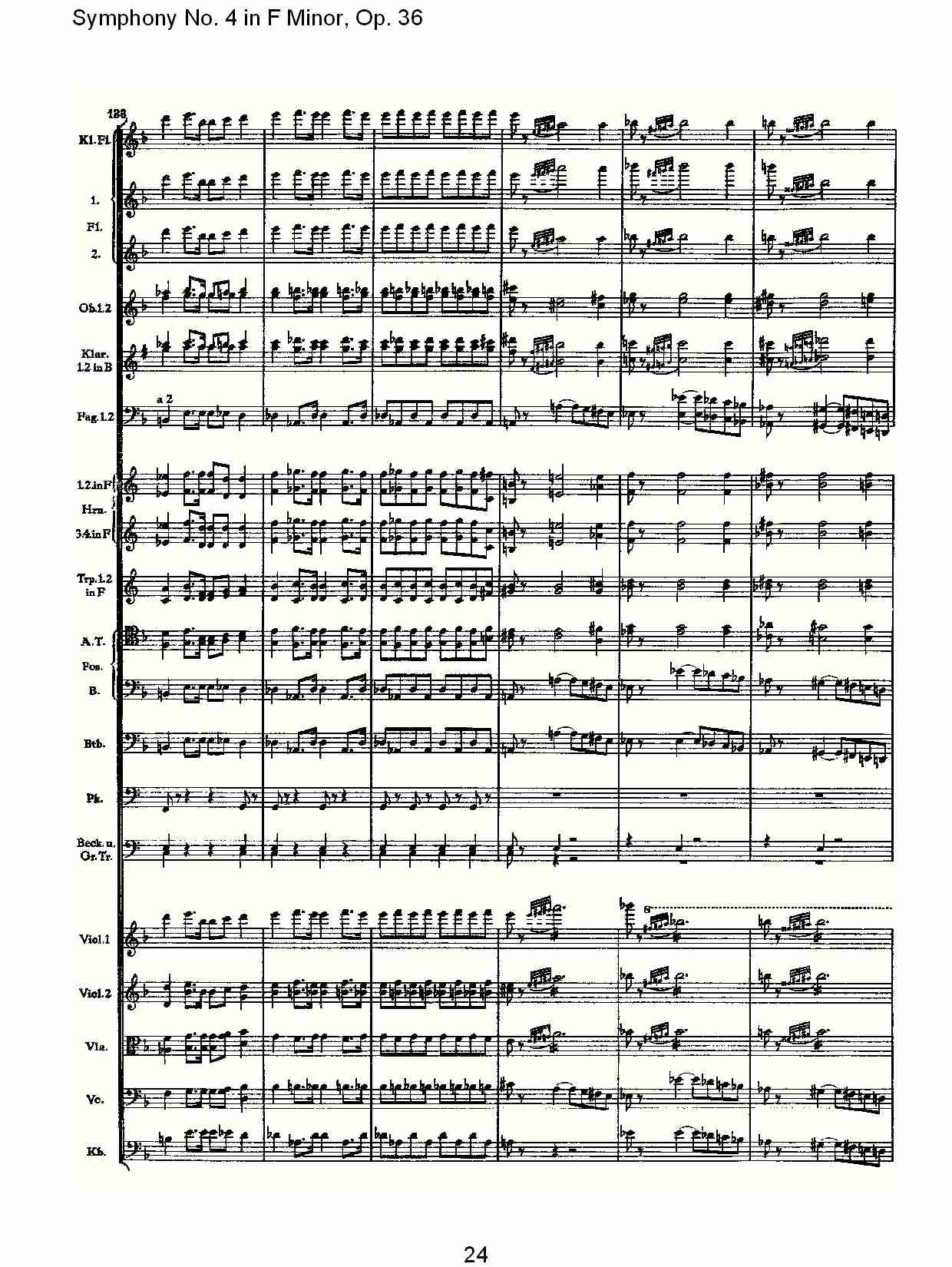 F小调第四交响曲,  Op. 36 第四乐章（五）总谱（图4）