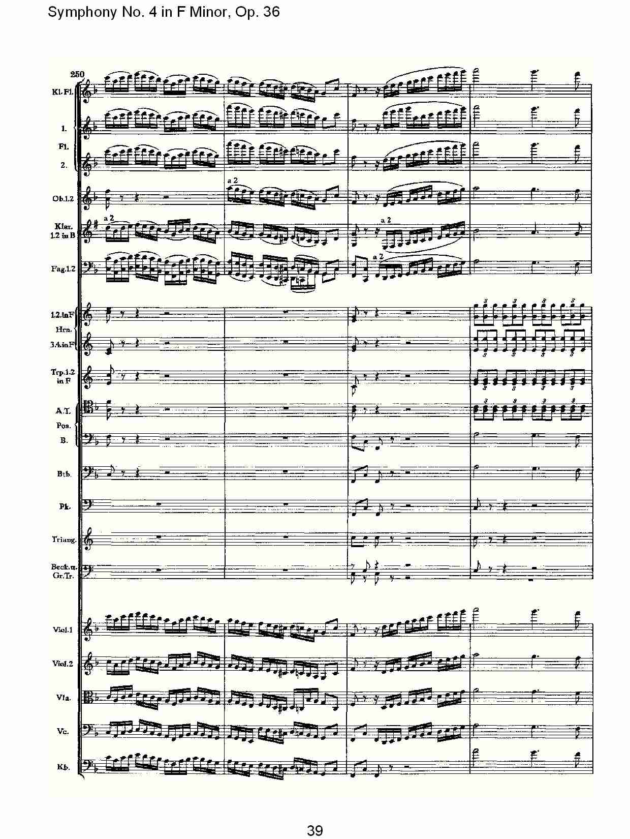 F小调第四交响曲,  Op. 36 第四乐章（八）总谱（图4）