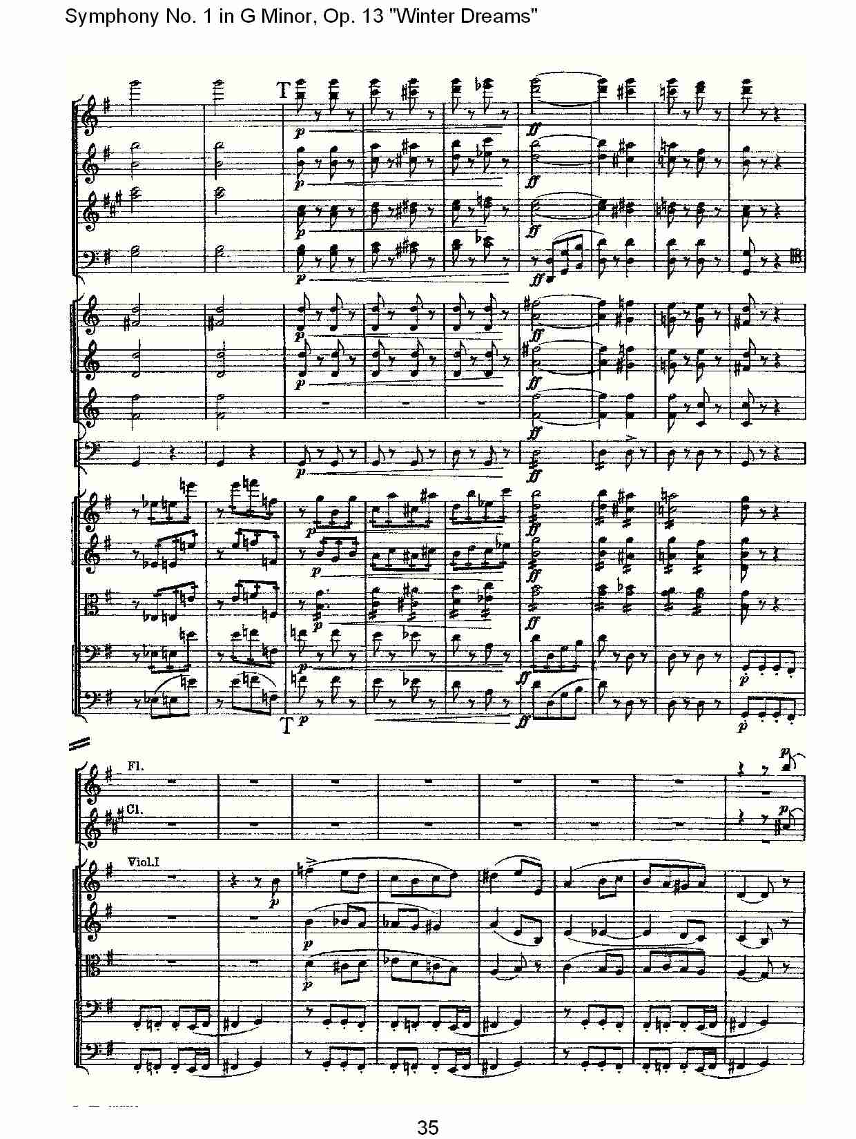 G小调第一交响曲,Op.13冬天的梦幻第一乐章（七）总谱（图5）