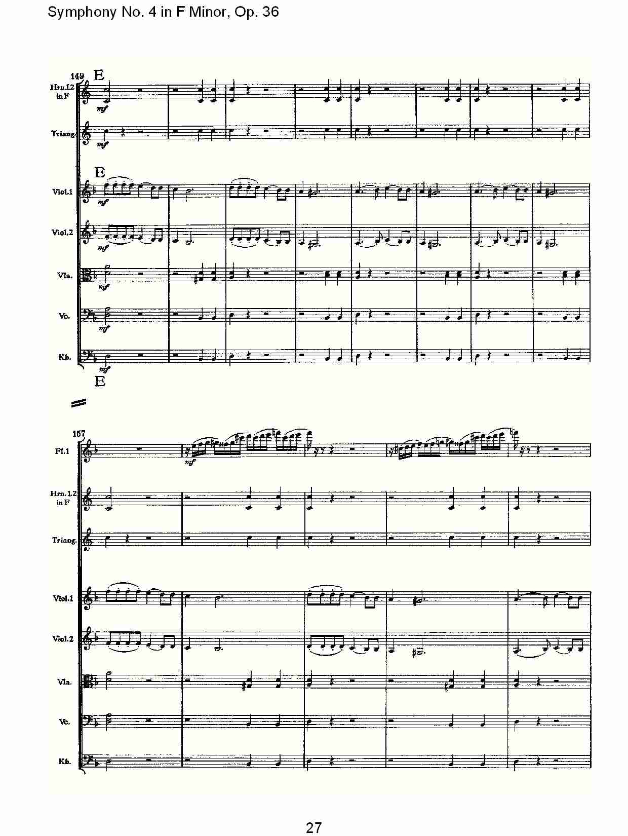 F小调第四交响曲,  Op. 36 第四乐章（六）总谱（图2）