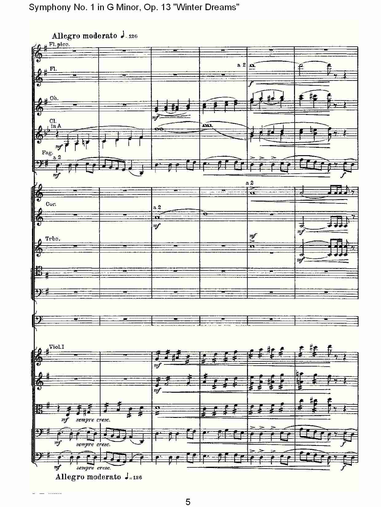 G小调第一交响曲,Op.13冬天的梦幻第四乐章（一）总谱（图5）