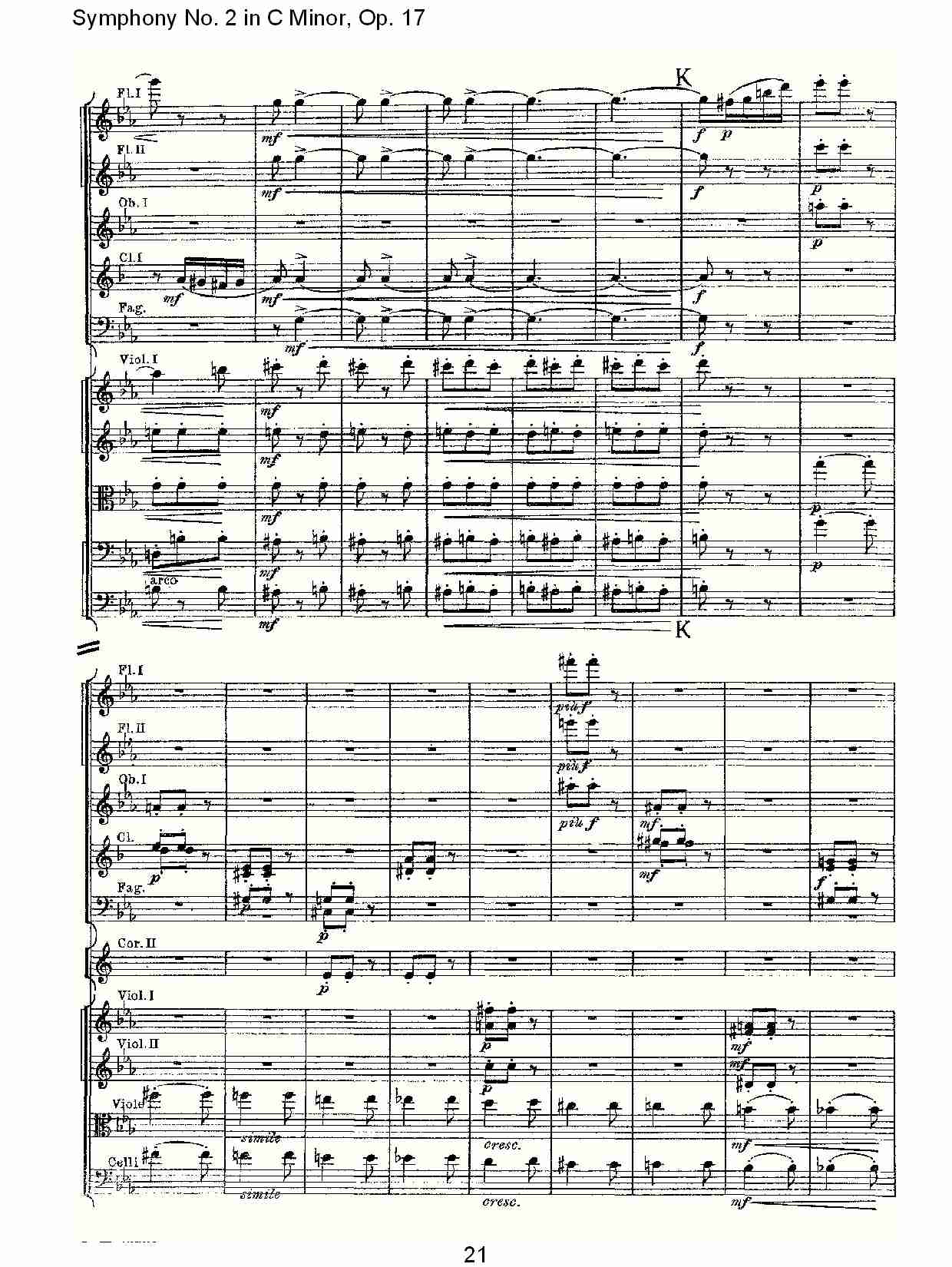 C小调第二交响曲, Op.17第三乐章（五）总谱（图1）