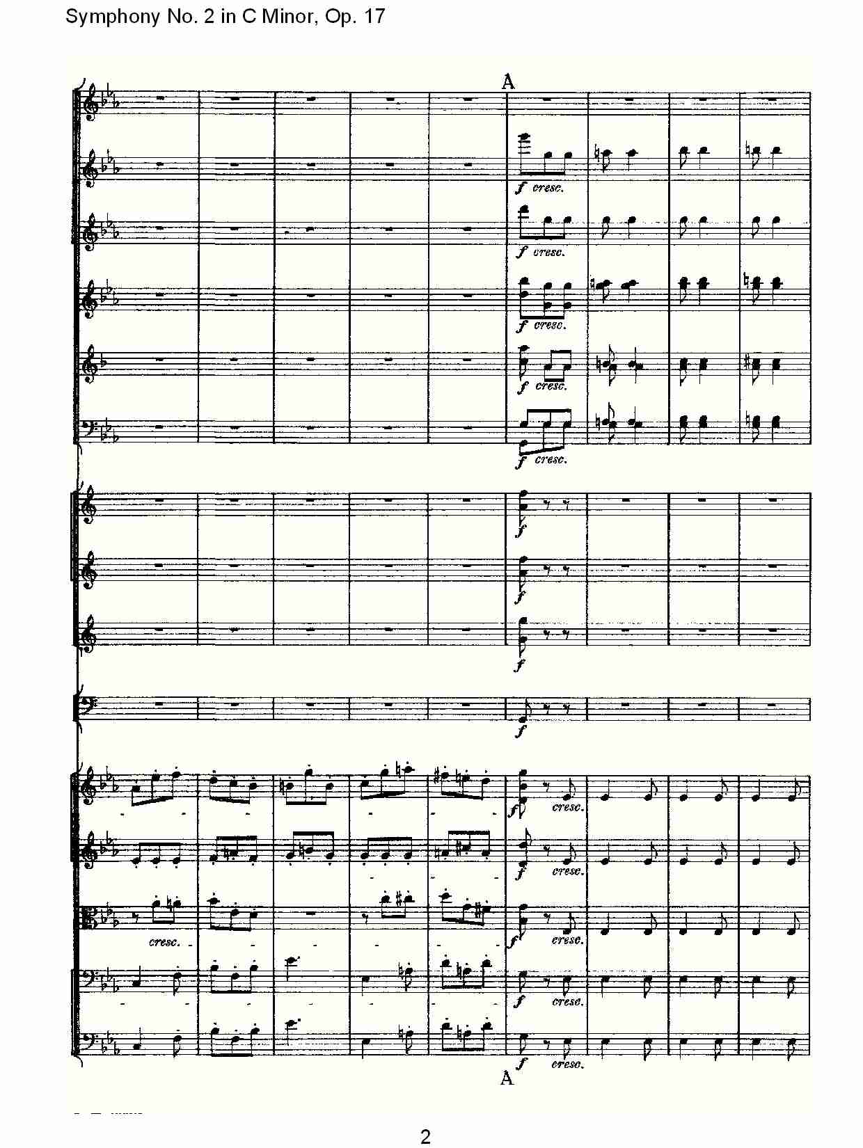 C小调第二交响曲, Op.17第三乐章（一）总谱（图2）