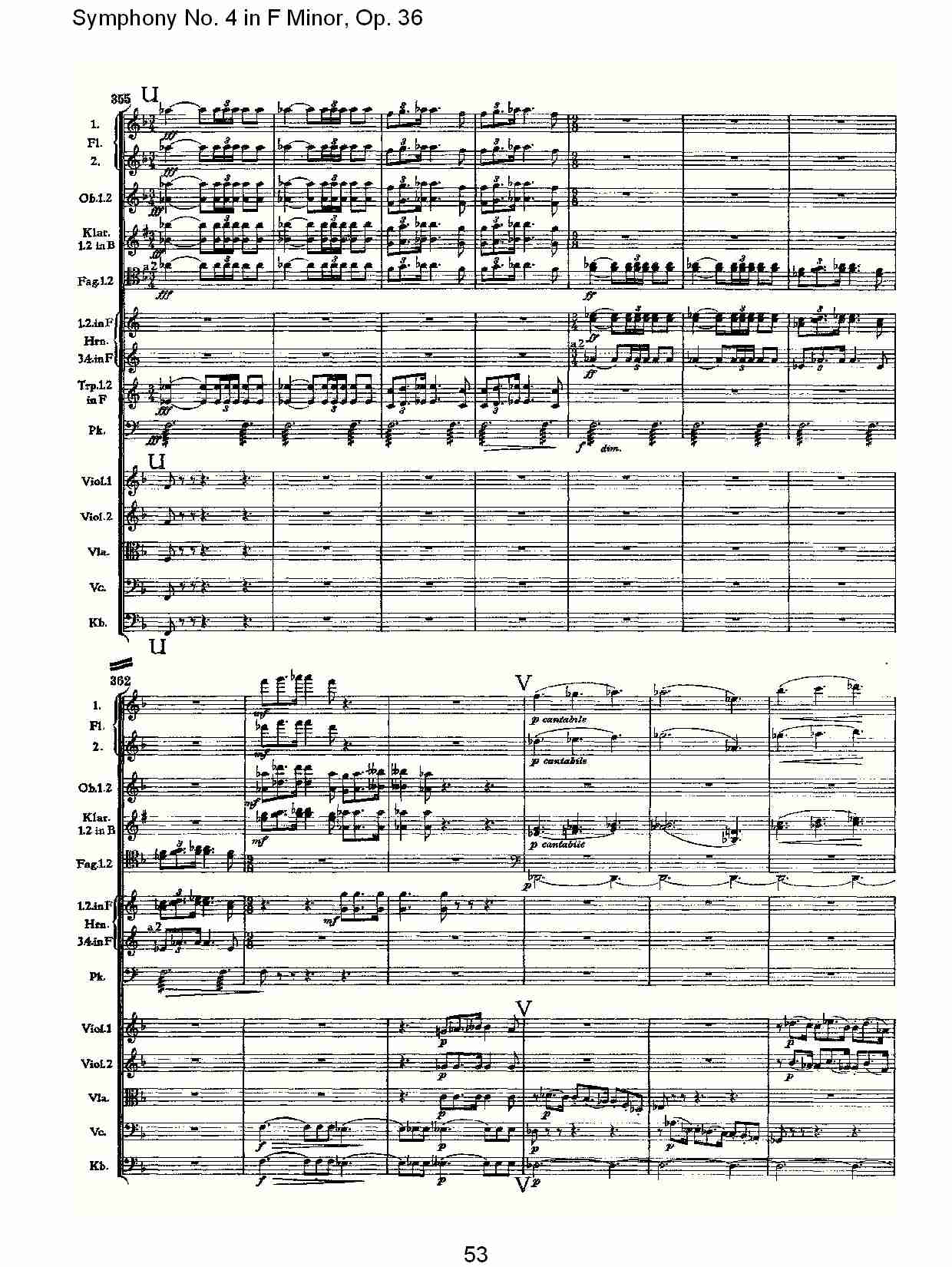 F小调第四交响曲,  Op. 36 第一乐章（十一）总谱（图3）