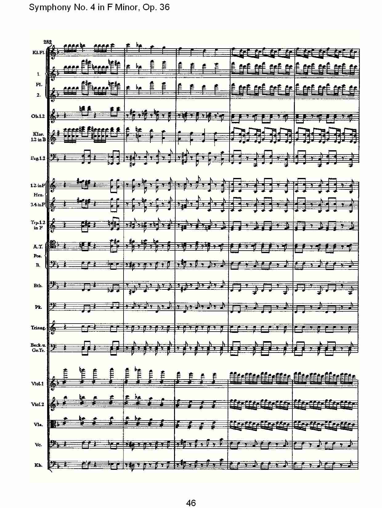 F小调第四交响曲,  Op. 36 第四乐章（十）总谱（图1）