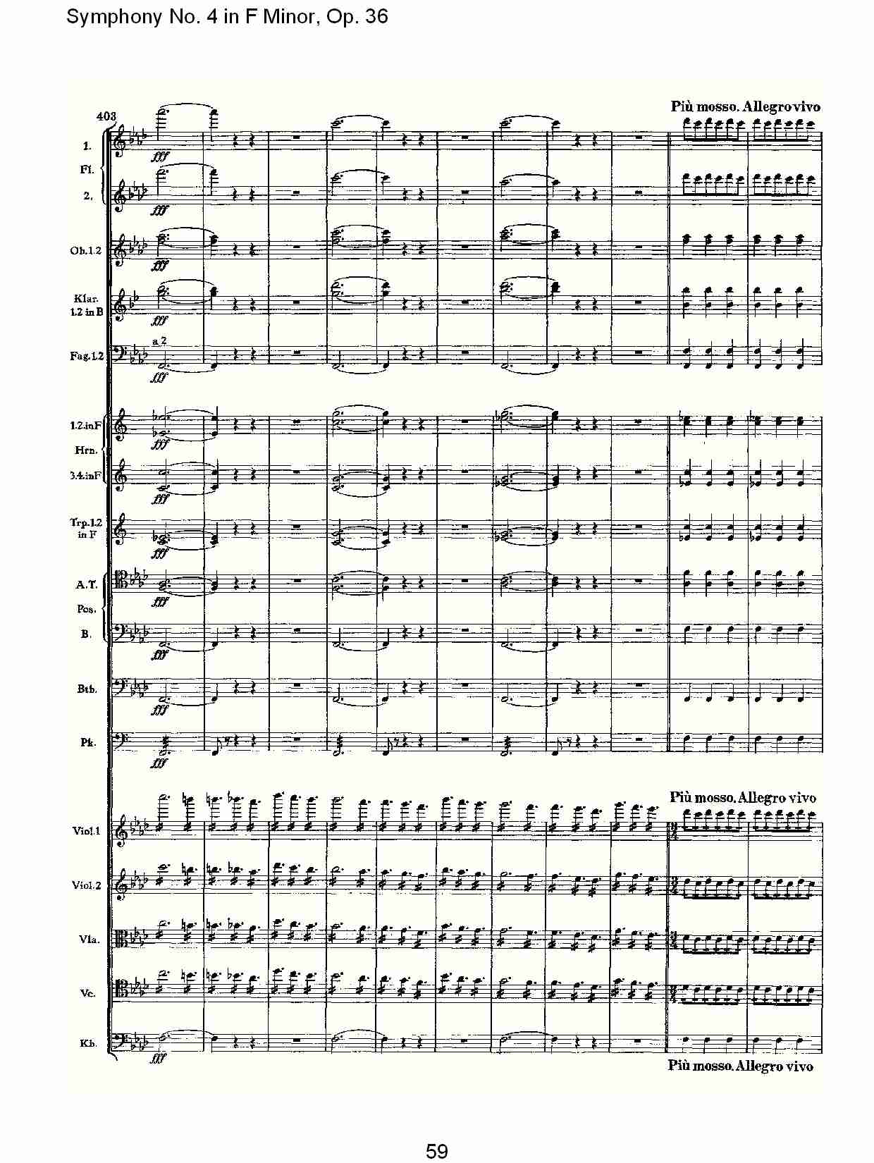 F小调第四交响曲,  Op. 36 第一乐章（十二）总谱（图4）