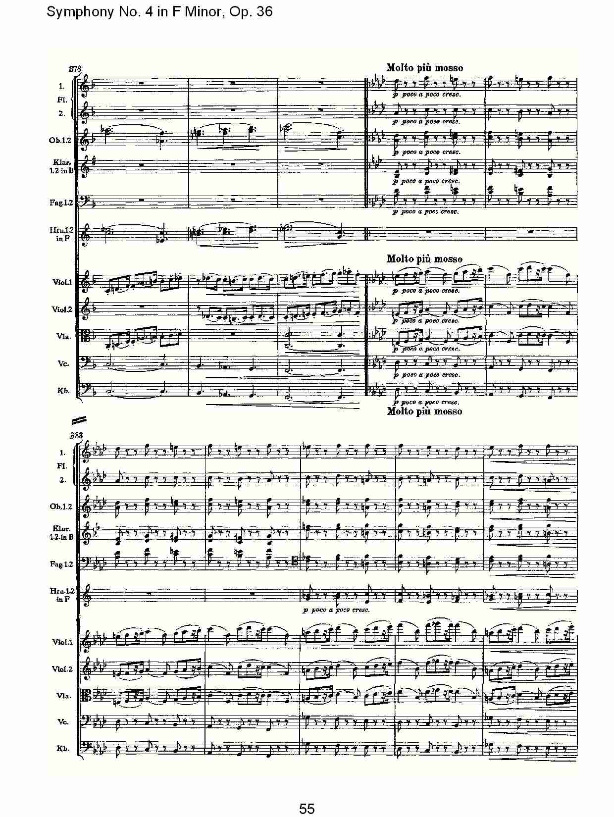 F小调第四交响曲,  Op. 36 第一乐章（十一）总谱（图5）