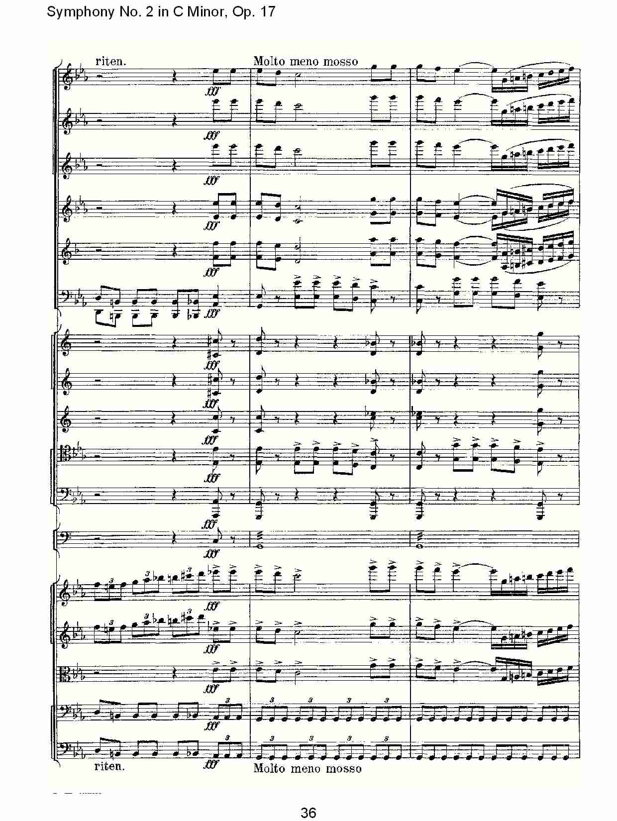 C小调第二交响曲, Op.17第一乐章（八）总谱（图1）