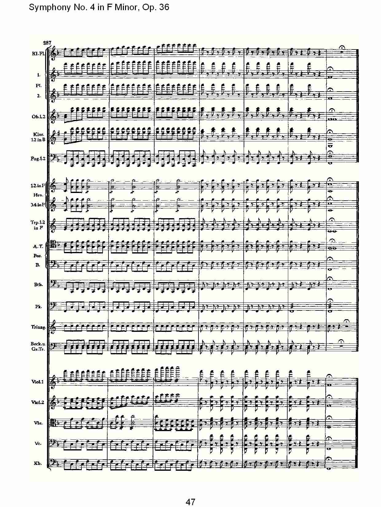 F小调第四交响曲,  Op. 36 第四乐章（十）总谱（图2）