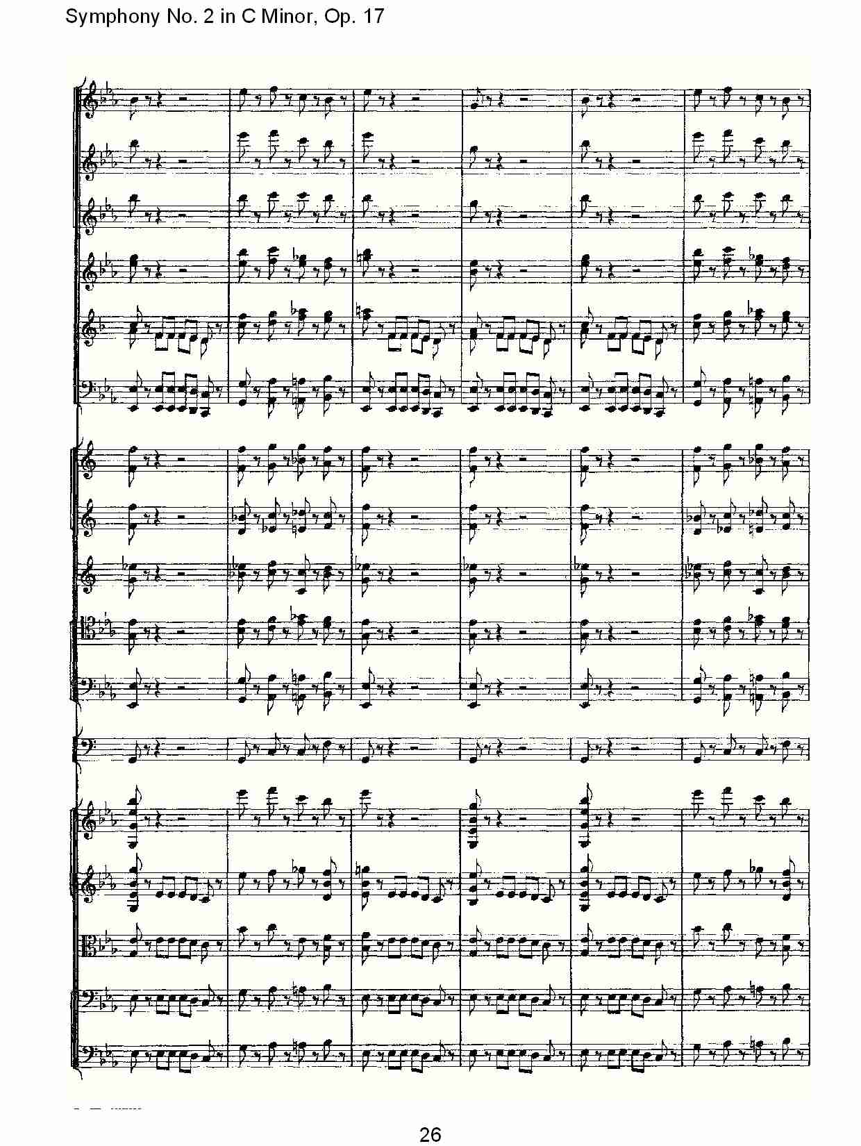 C小调第二交响曲, Op.17第一乐章（六）总谱（图1）