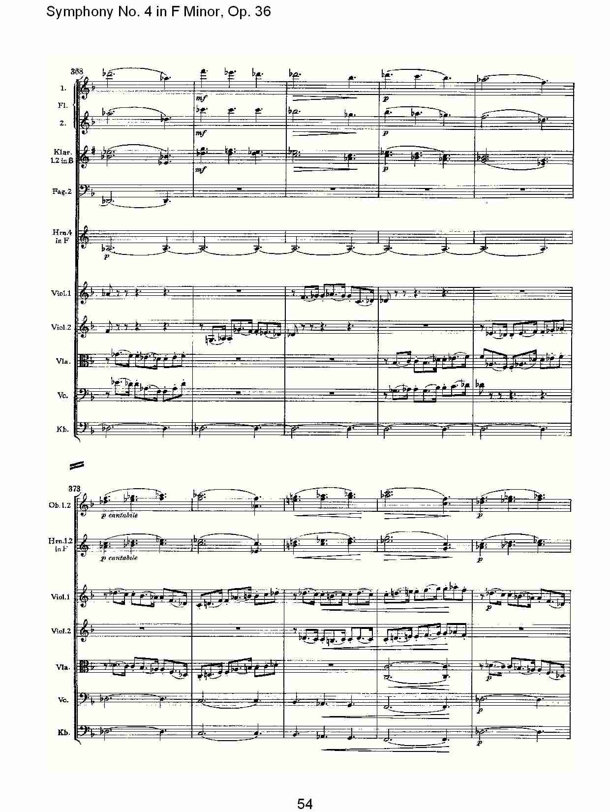 F小调第四交响曲,  Op. 36 第一乐章（十一）总谱（图4）
