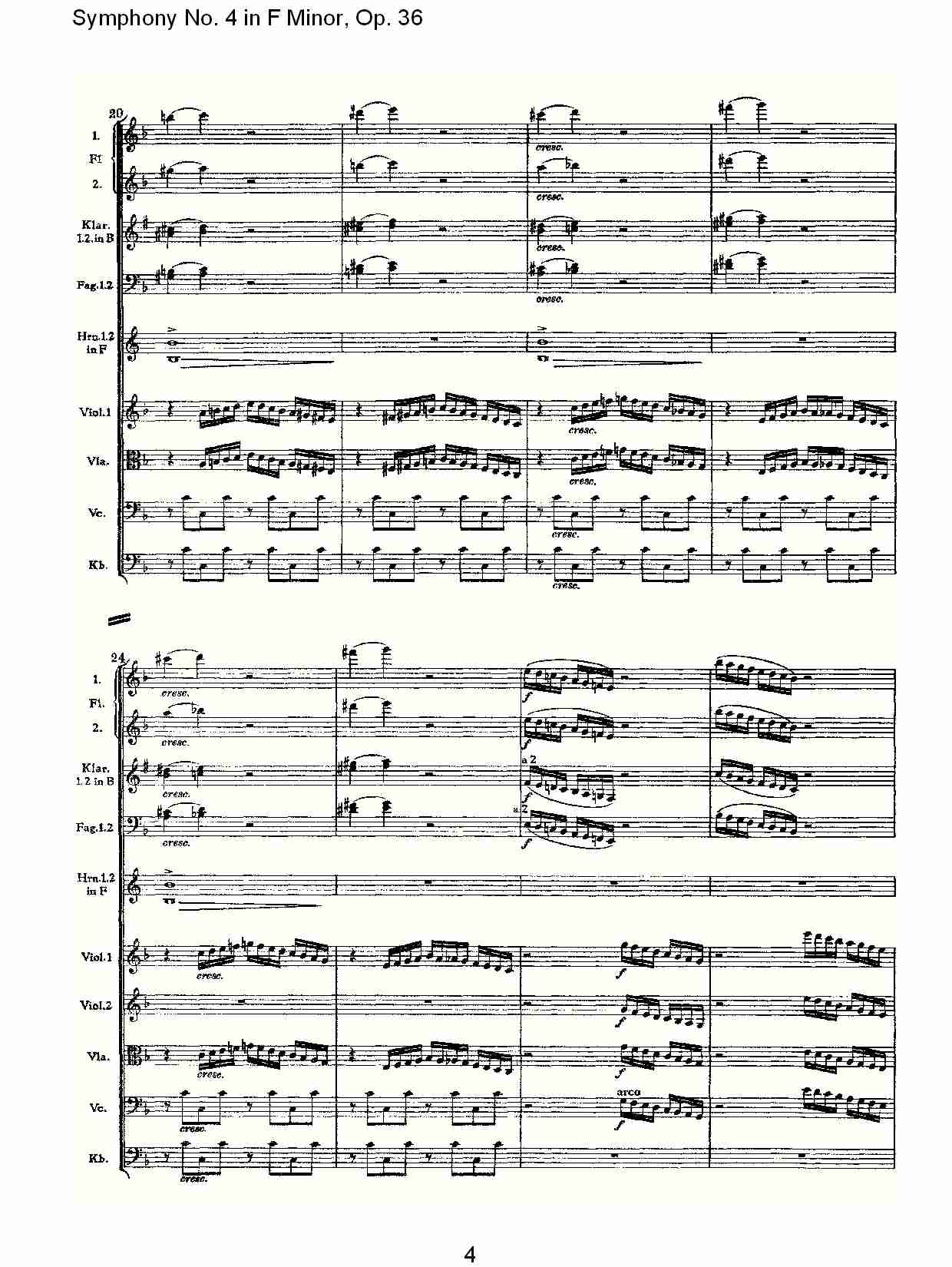 F小调第四交响曲,  Op. 36 第四乐章（一）总谱（图4）