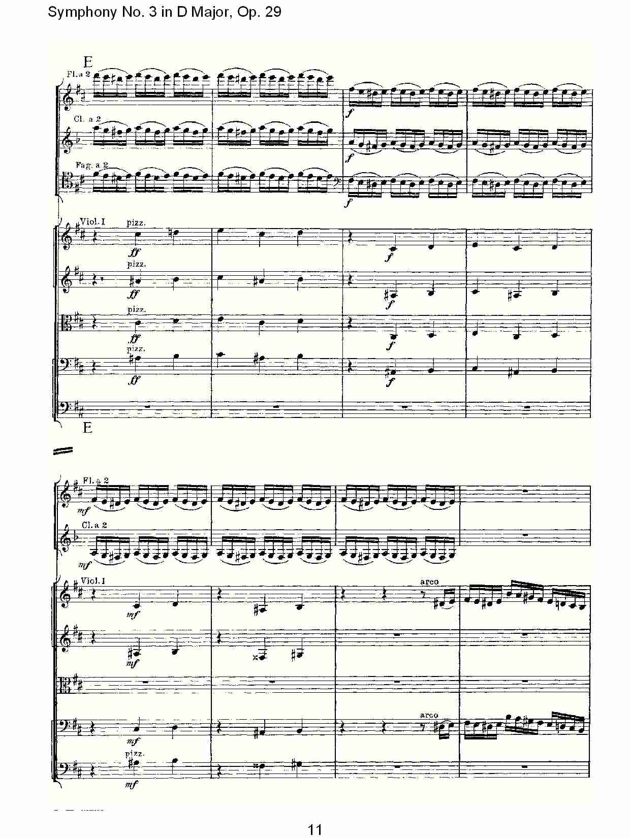 D大调第三交响曲,  Op.29 第五乐章（三）总谱（图1）