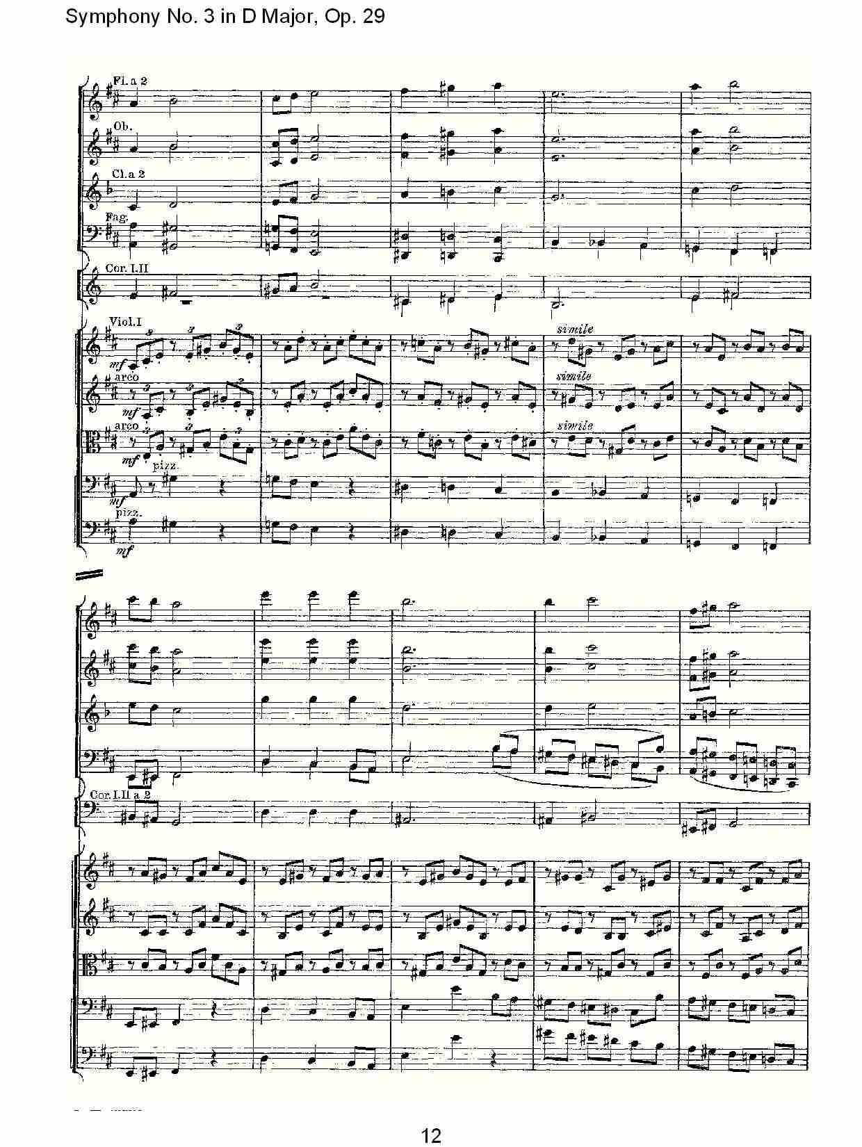 D大调第三交响曲,  Op.29 第五乐章（三）总谱（图2）