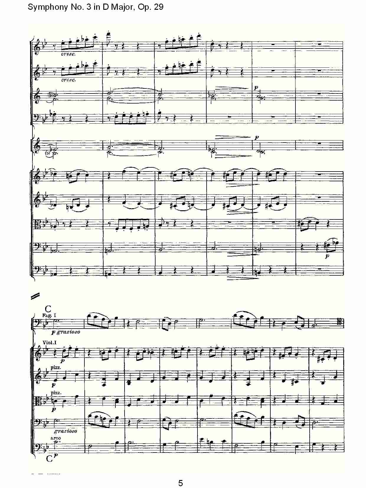 D大调第三交响曲,  Op.29 第二乐章（一）总谱（图5）