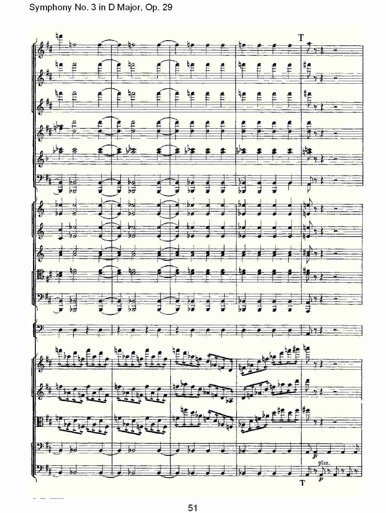 D大调第三交响曲,  Op.29 第一乐章（十一）总谱（图1）