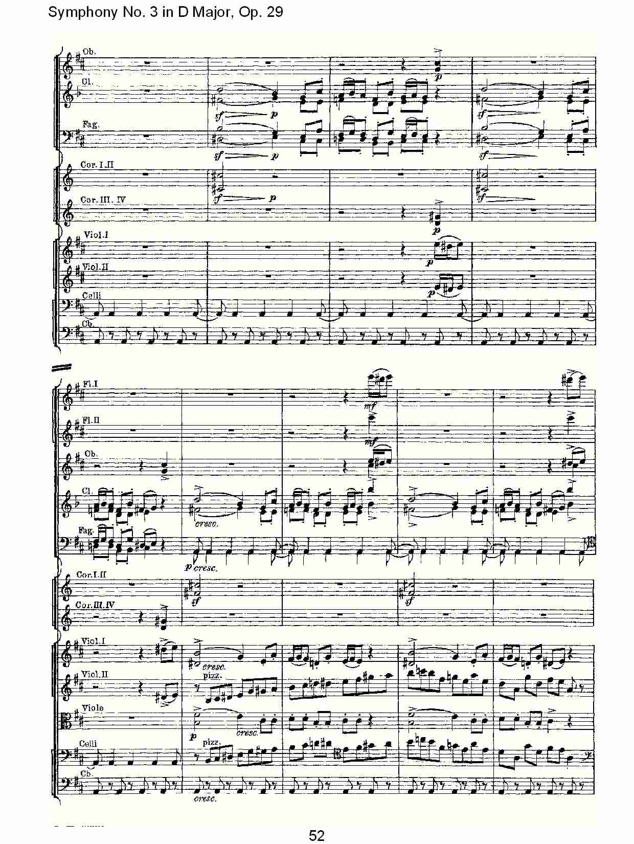 D大调第三交响曲,  Op.29 第一乐章（十一）总谱（图2）